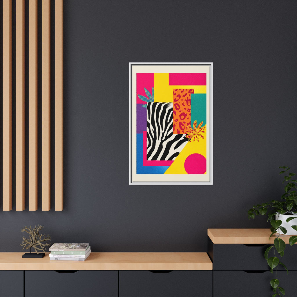 Zebra Stripes & Leopard Spots: 80s Pop Art Design, Memphis Style Graphic, Geometric Color Block Pattern   |   Custom Orders Accepted