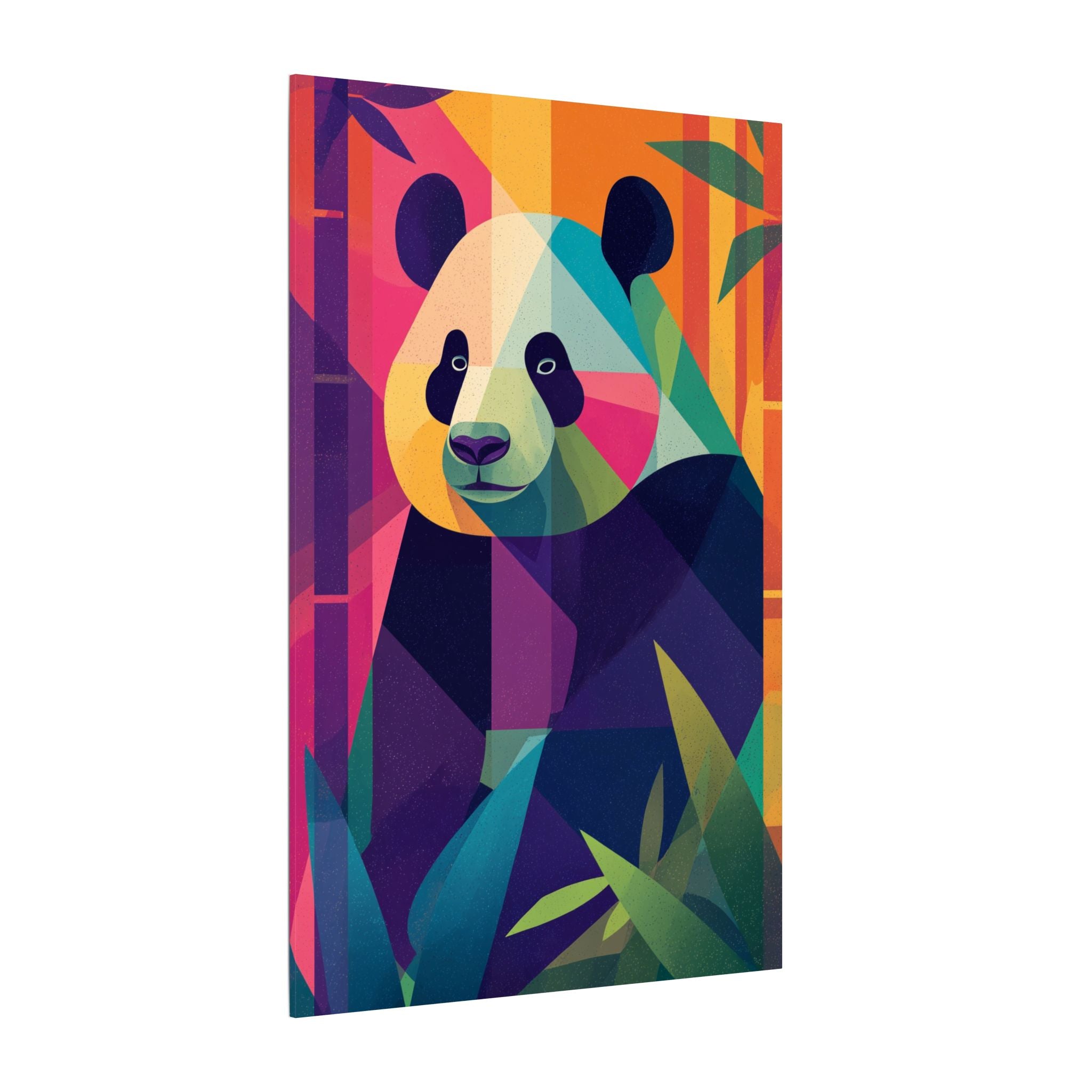 Fragmented Panda: Geometric Wildlife Art, Polygonal Design Illustration, Contemporary Color Mosaic   |  Personalized & Custom Orders