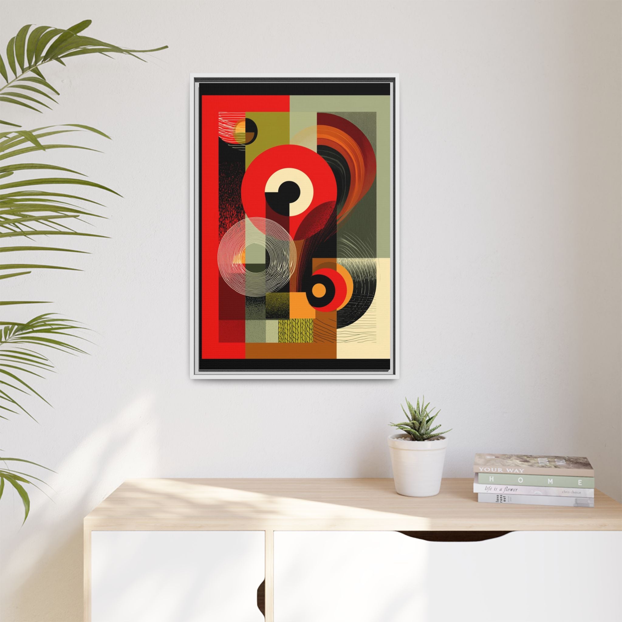 Chromatic Geometrics: Abstract Constructivist Composition, Modernist Color Blocking, Layered Circular Forms   |   Custom Orders Accepted