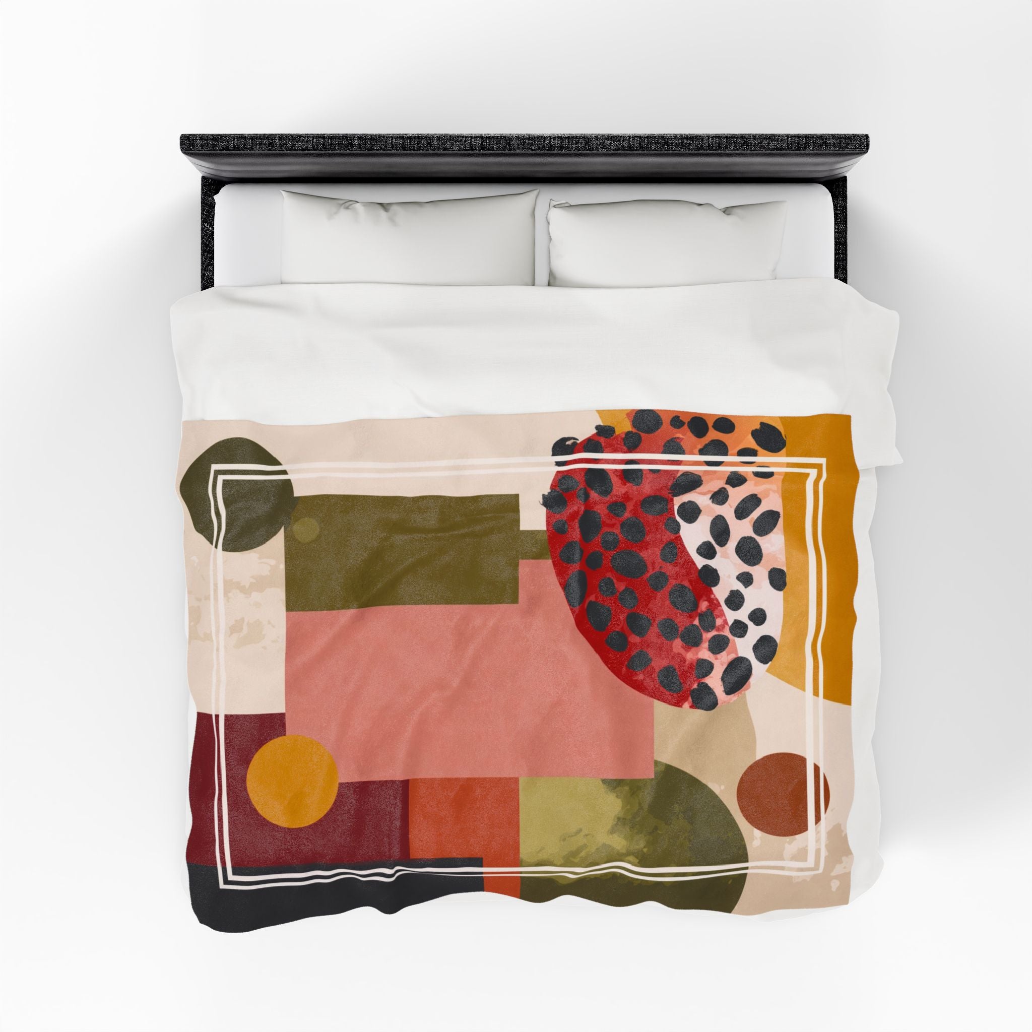 Geometric Harmony: Abstract Modernist Composition, Mid-Century Color Block Design   |    Custom Orders Available