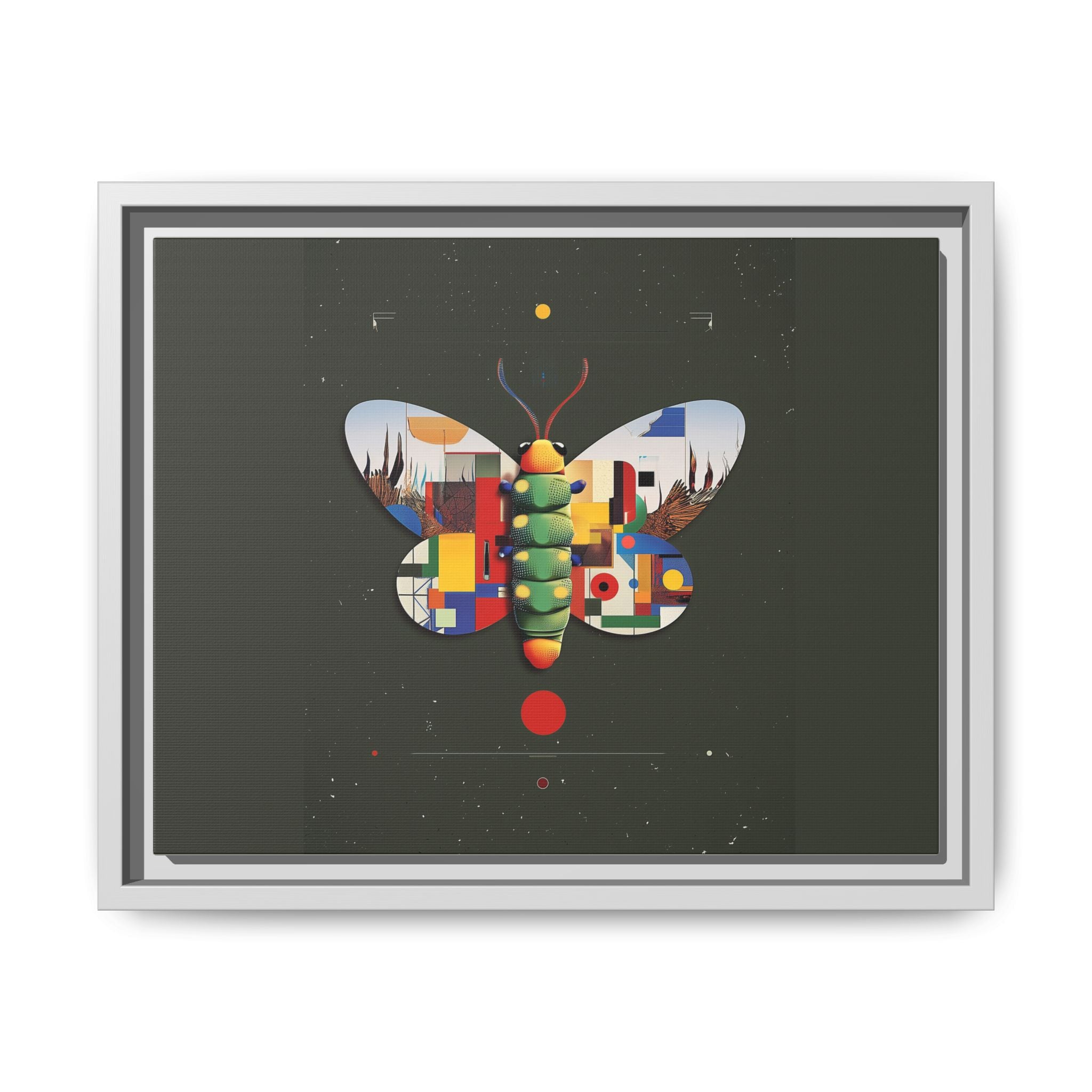 Geometric Butterfly: Bauhaus Digital Mosaic, Technological Nature Composition   |    Custom Orders Available