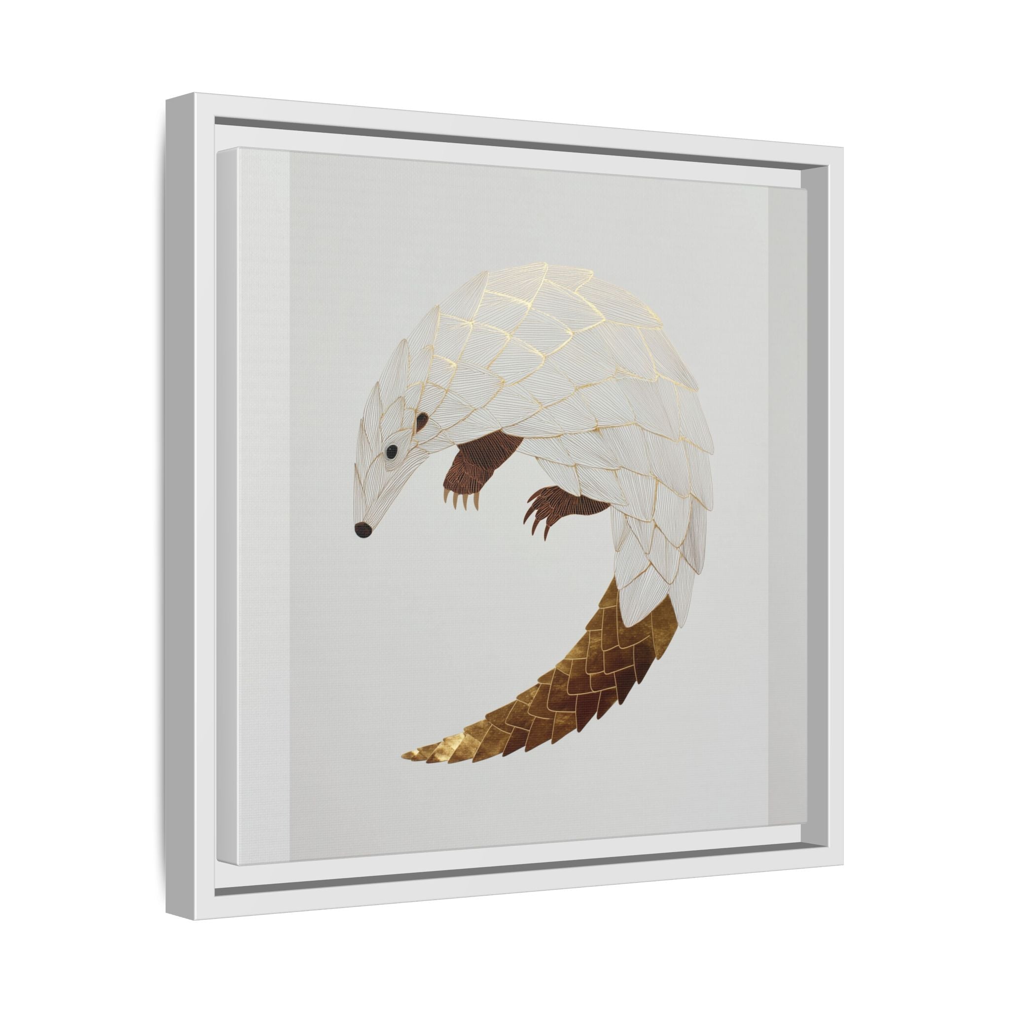 Geometric Hedgehog: Minimalist Wildlife Illustration, Layered Metallic Geometric Art   |    Custom Orders Available