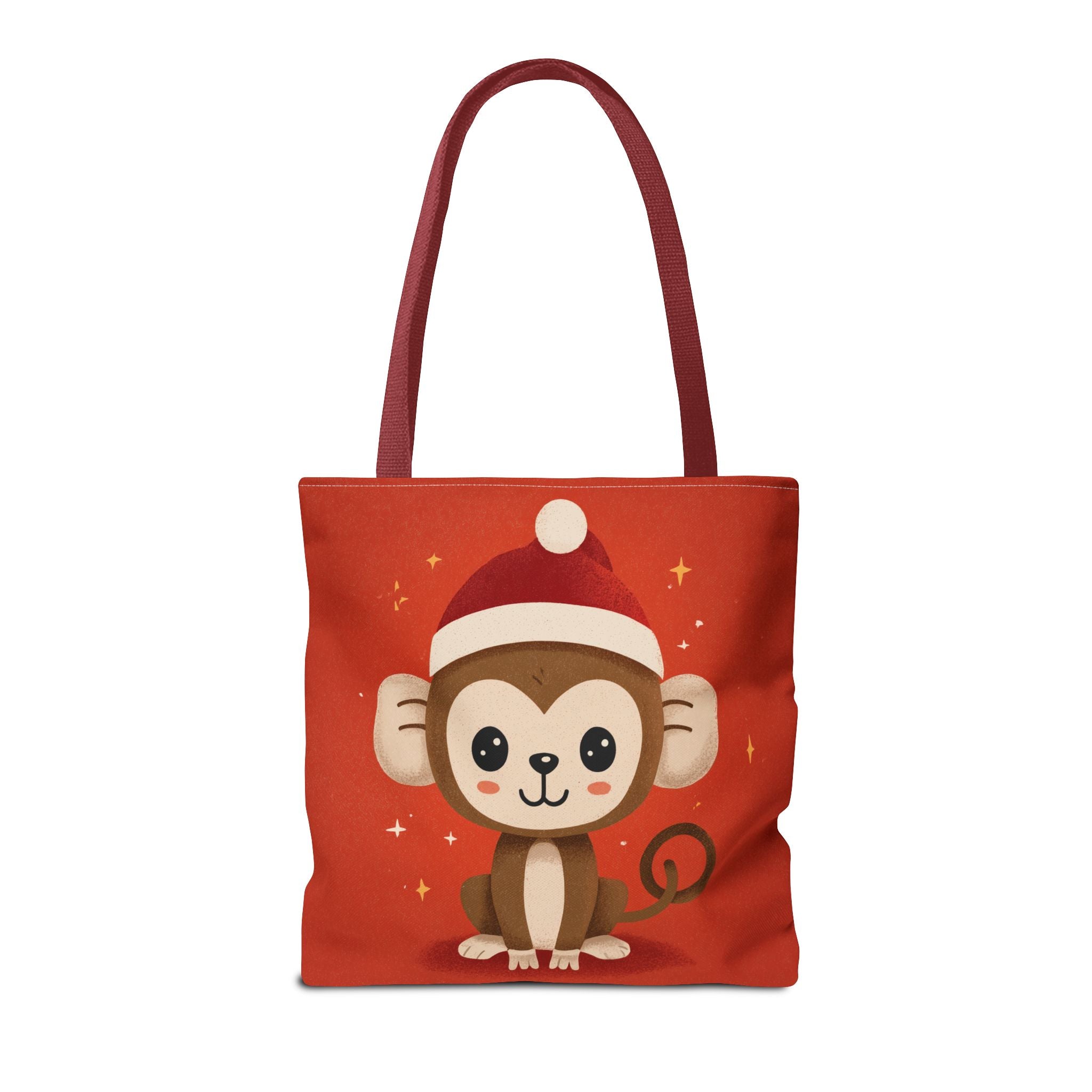 Cute Monkey Tote Bag for Kids, Christmas Gift, Reusable Shopping Bag, Fun Animal Design, Cute Holiday Accessory