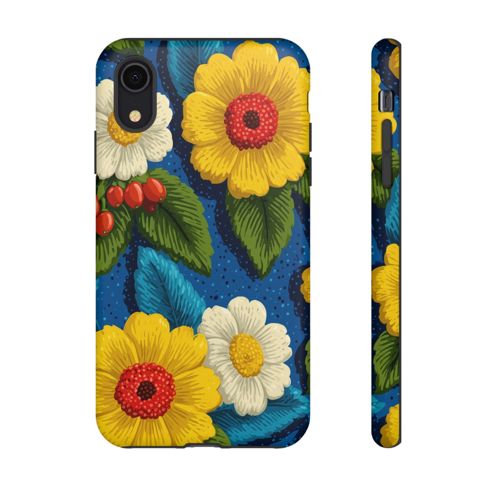 Summer Tough Cases: Floral Fine Art Phone Case, Fun Beach Vibe Phone Accessory, Summer Travel Gift, Colorful Phone Cover, Casual Style Tech
