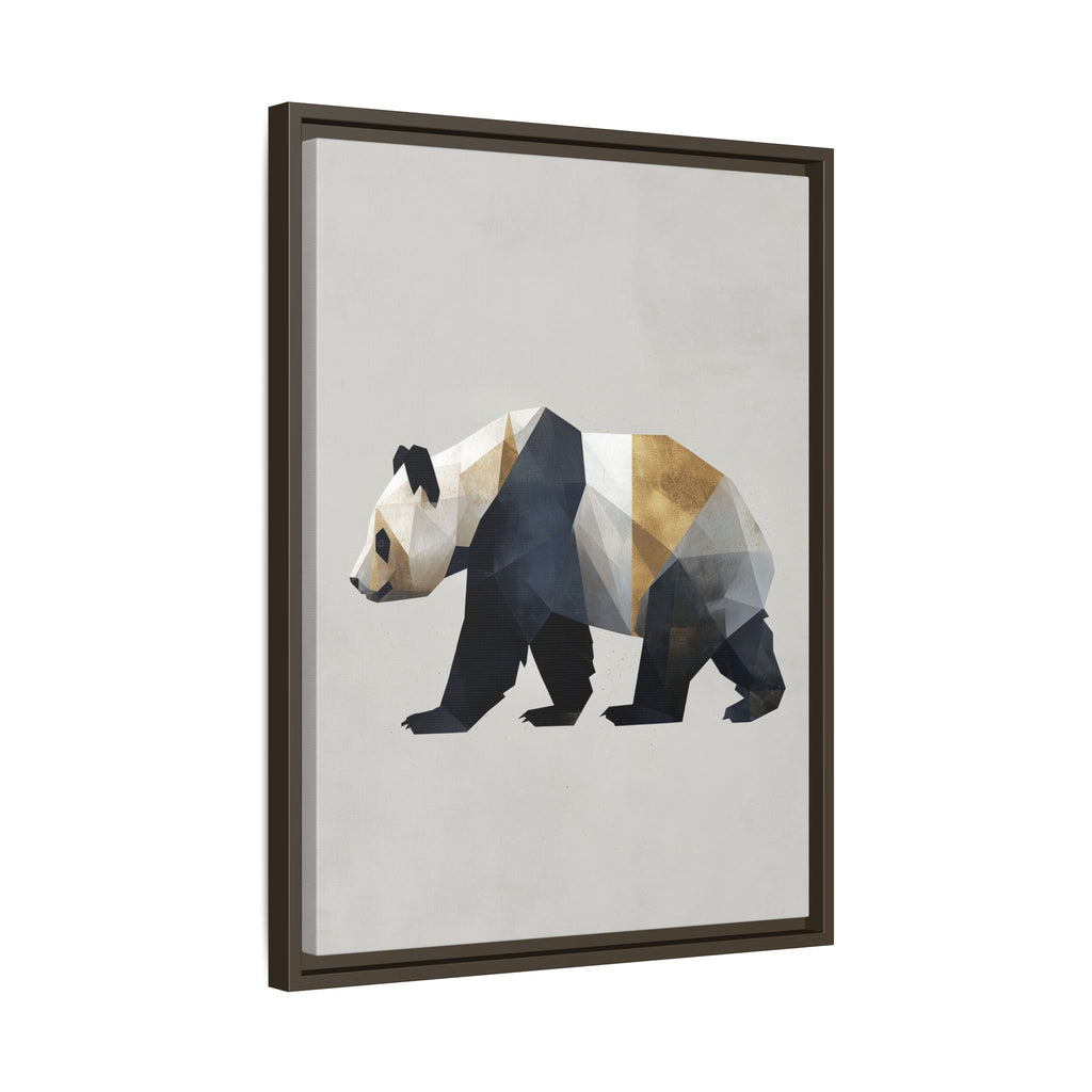 Geometric Panda: Low-Poly Digital Art, Metallic Contemporary Design   |  Personalized & Custom Orders Available
