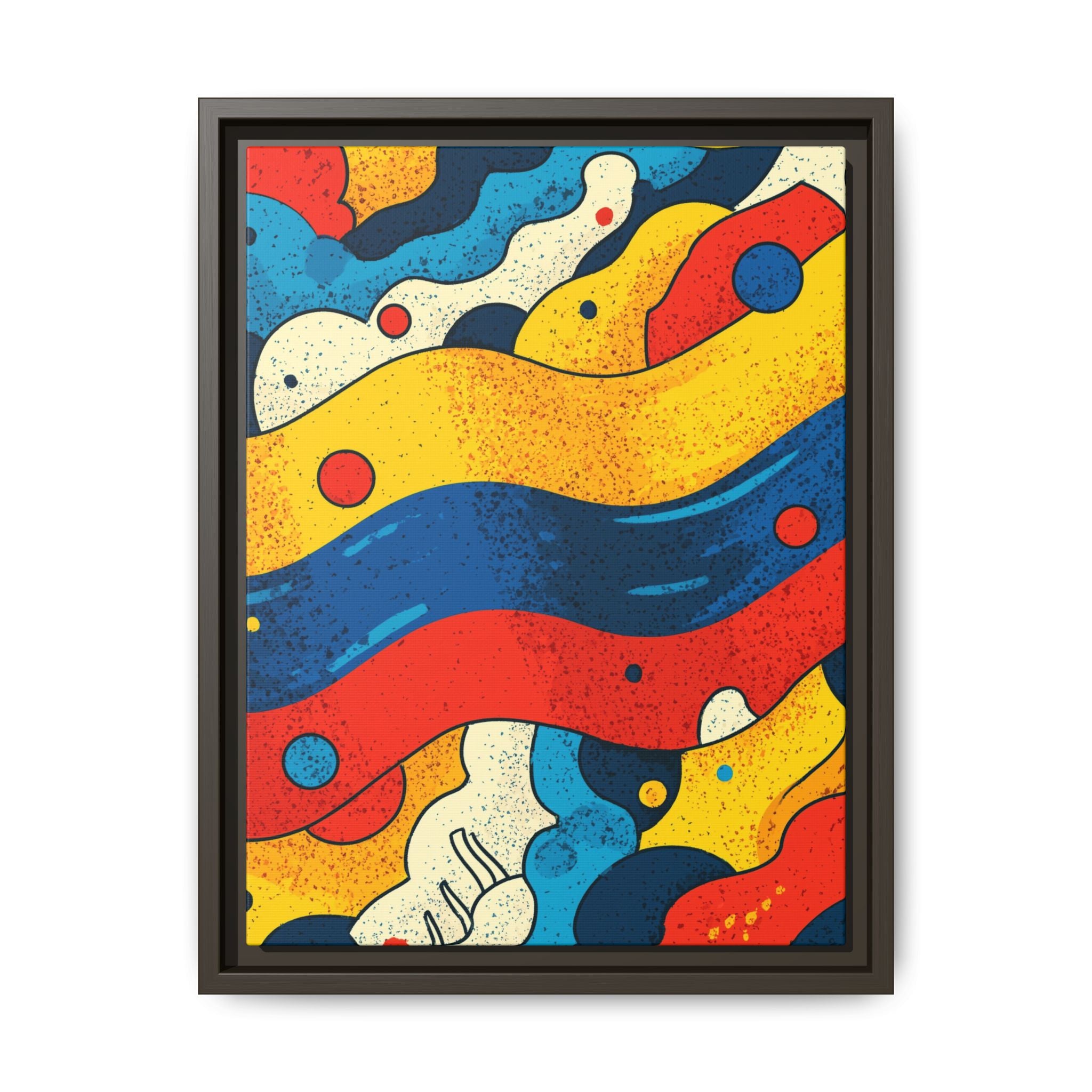 Wave Rhythms: Chromatic Abstraction, Vintage Screen Print Textures, Dynamic Color Composition   |   Custom Orders Accepted
