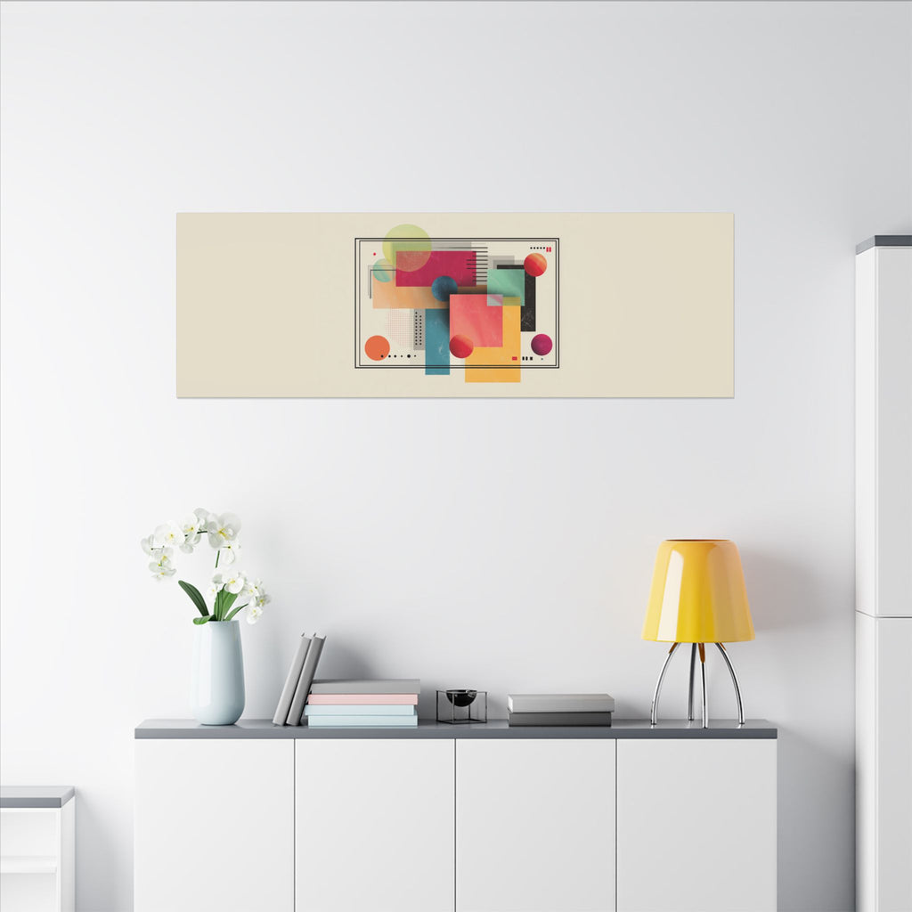 Geometric Dynamism: Bauhaus Abstraction, Translucent Shapes, Modernist Composition   |   Custom Orders Accepted