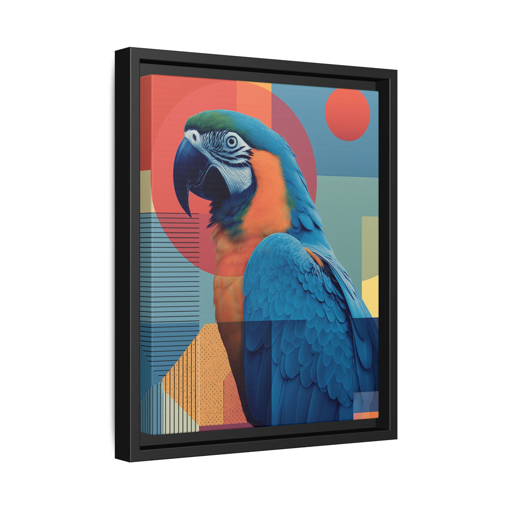 Macaw Geometric Framed Print : Mid-Century Modern Bird Art, Tropical Parrot Print   |  Personalized & Custom Orders Available