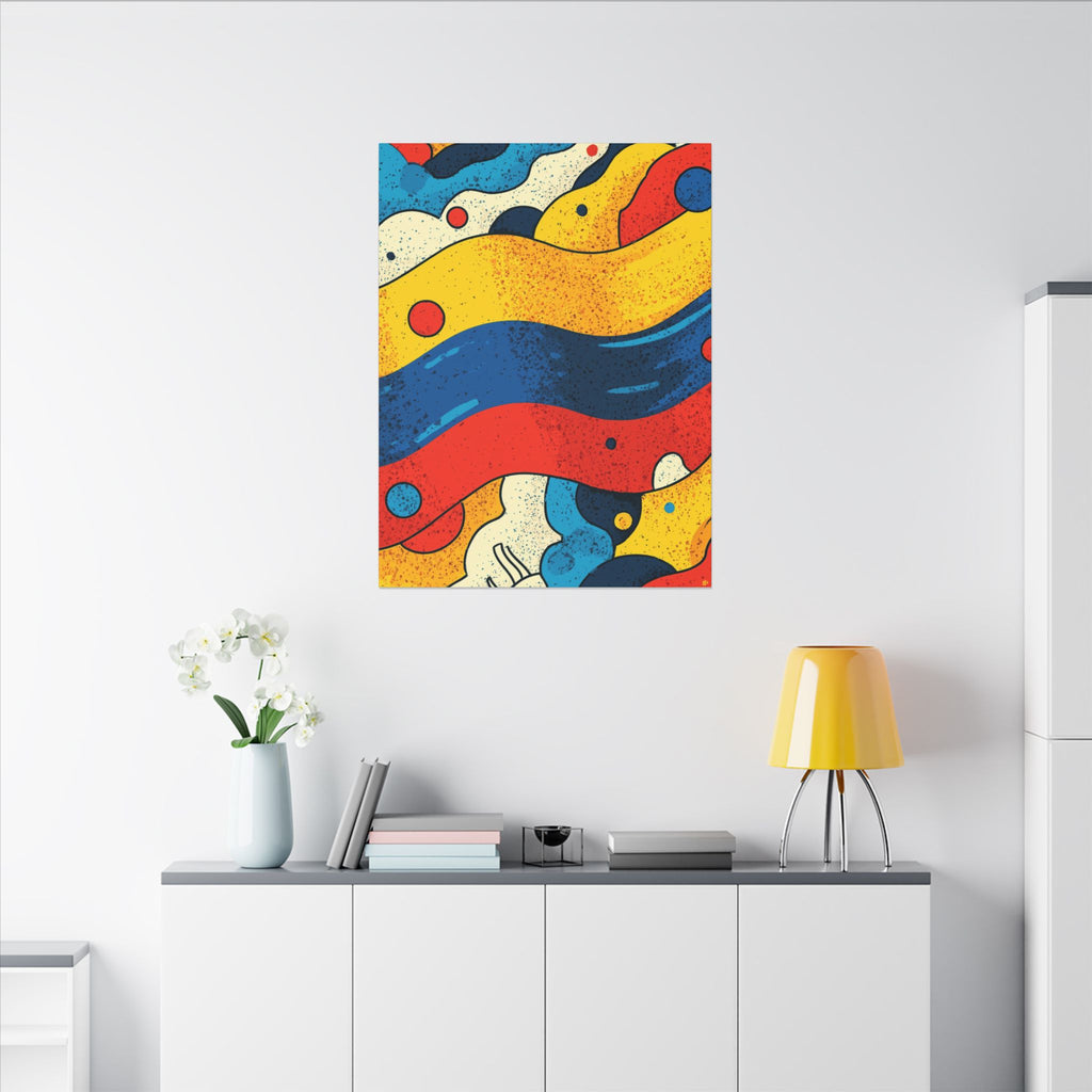 Fluid Dynamics: Retro Abstract Shapes, Mid-Century Modern Motion, Geometric Color Waves   |   Custom Orders Accepted