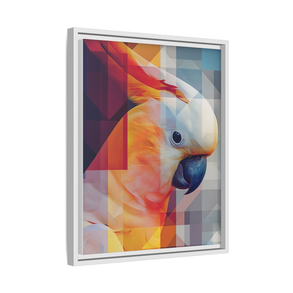 Prismatic Cockatoo Framed Print: Geometric Portrait, Digital Mosaic Artwork   |  Personalized & Custom Orders Available