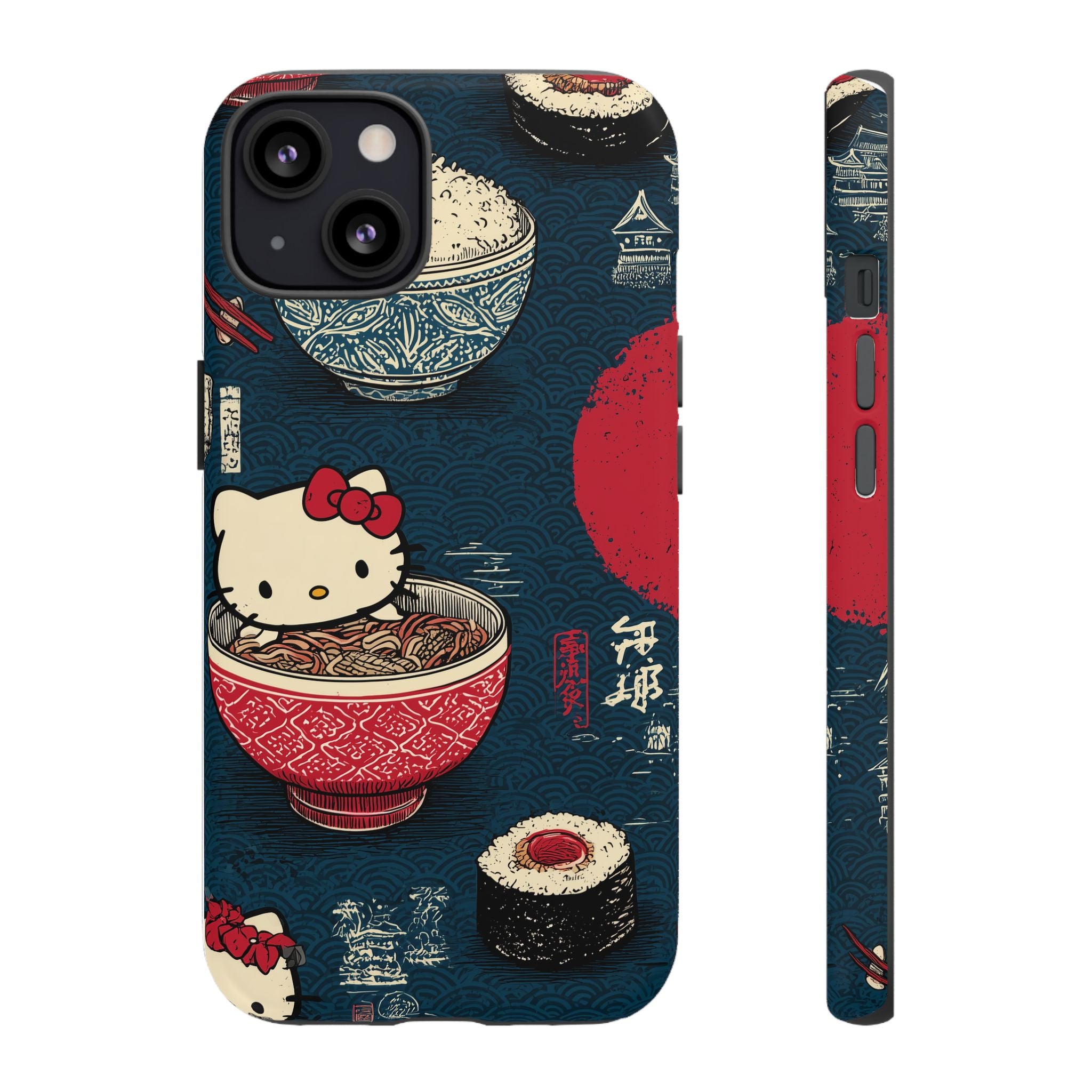 Japanese Kitty Sushi Vibrant Phone Case - Tough Case | Funky, Colorful, Unique Design for Gift, Accessory, Protection, Trendy