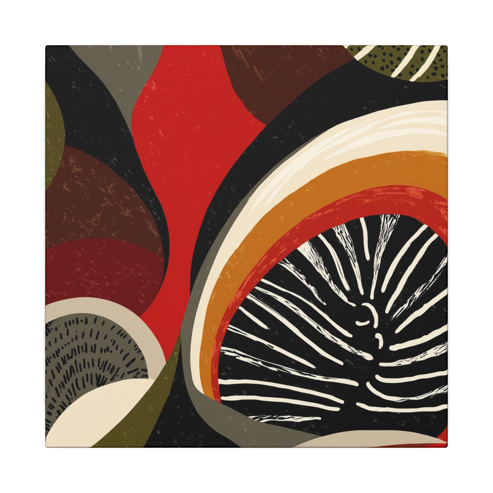 Harmonic Convergence: Organic Geometry, Mid-Century Modern Abstract, Earthy Palette Composition   |   Custom Orders Accepted