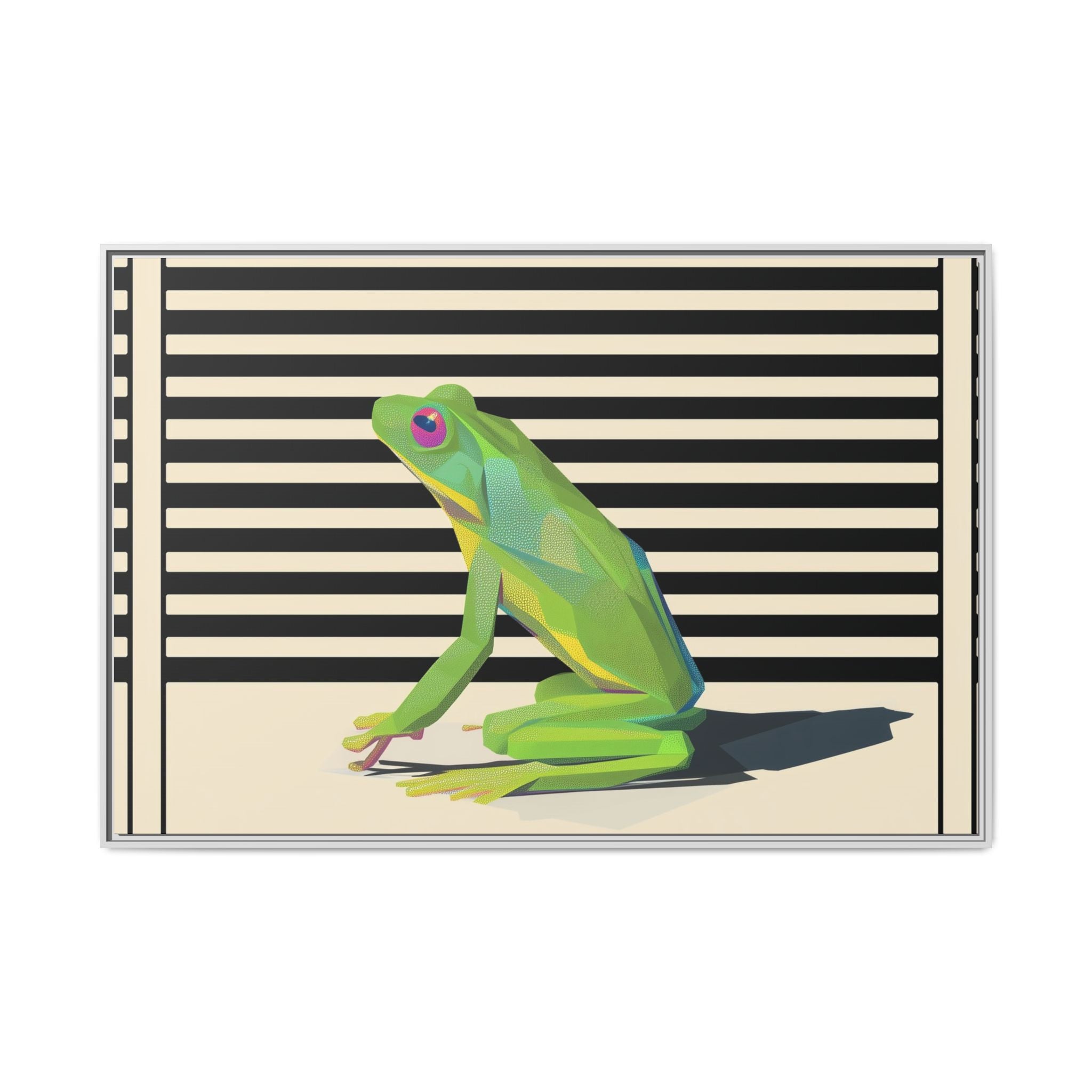 Geometric Frog: Minimalist Animal Portrait, Modern Graphic Design   |    Custom Orders Available