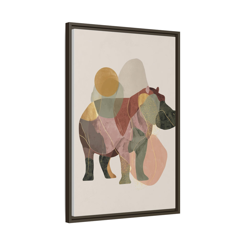Geometric Hippo: Abstract Animal Art, Modern Watercolor Shapes   |  Personalized & Custom Orders Available