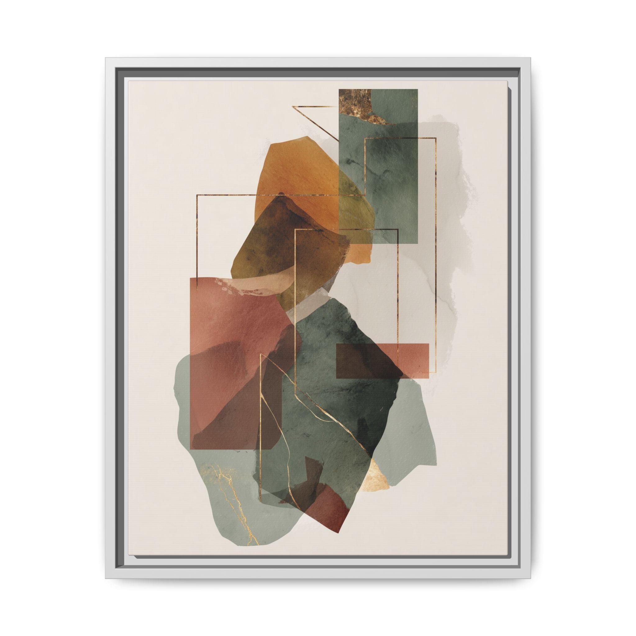 Harmonic Geometries: Architectural Abstraction, Earthy Palette, Minimalist Composition   |   Custom Orders Accepted