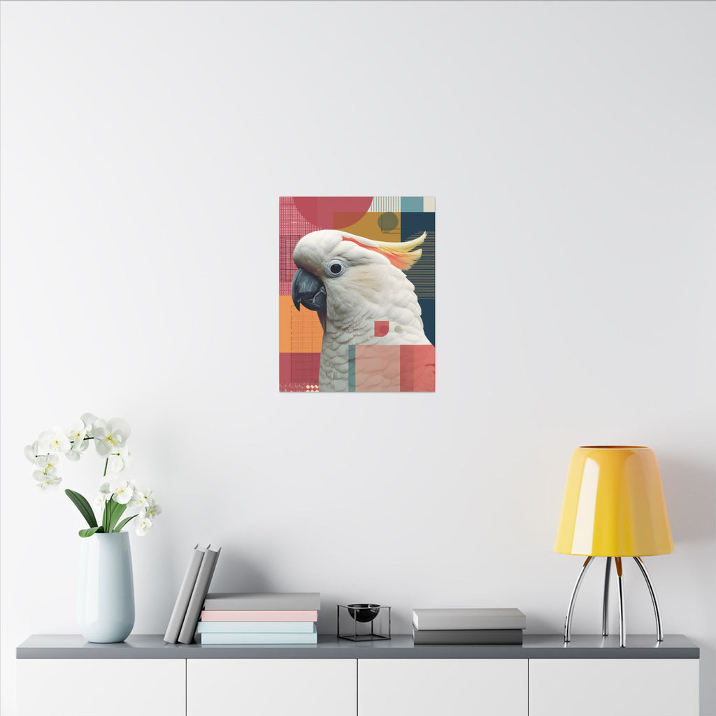 Crest of Elegance: Geometric Wildlife Portrait, Contemporary Avian Art   |    Custom Orders Available