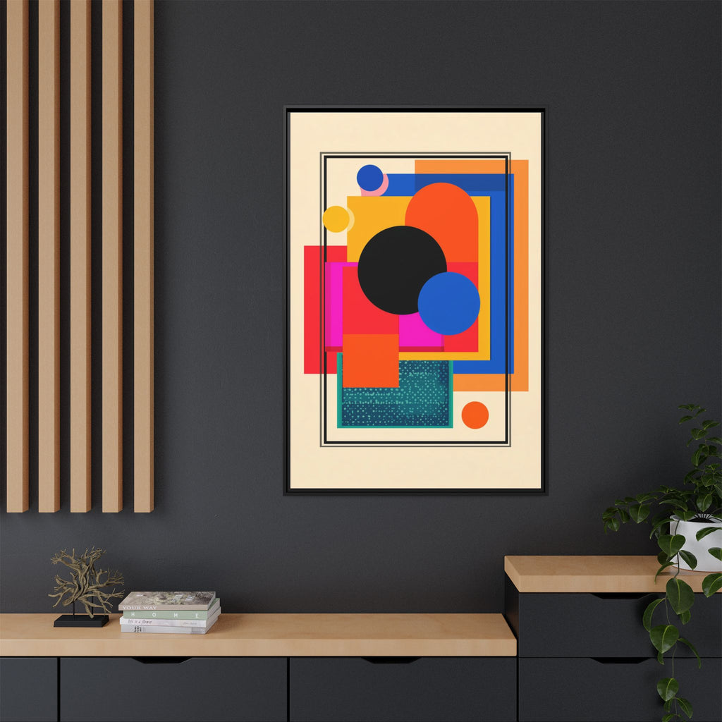 Geometric Harmony: Abstract Color Blocks, Mid-Century Modern Design, Minimalist Art Composition   |   Custom Orders Accepted