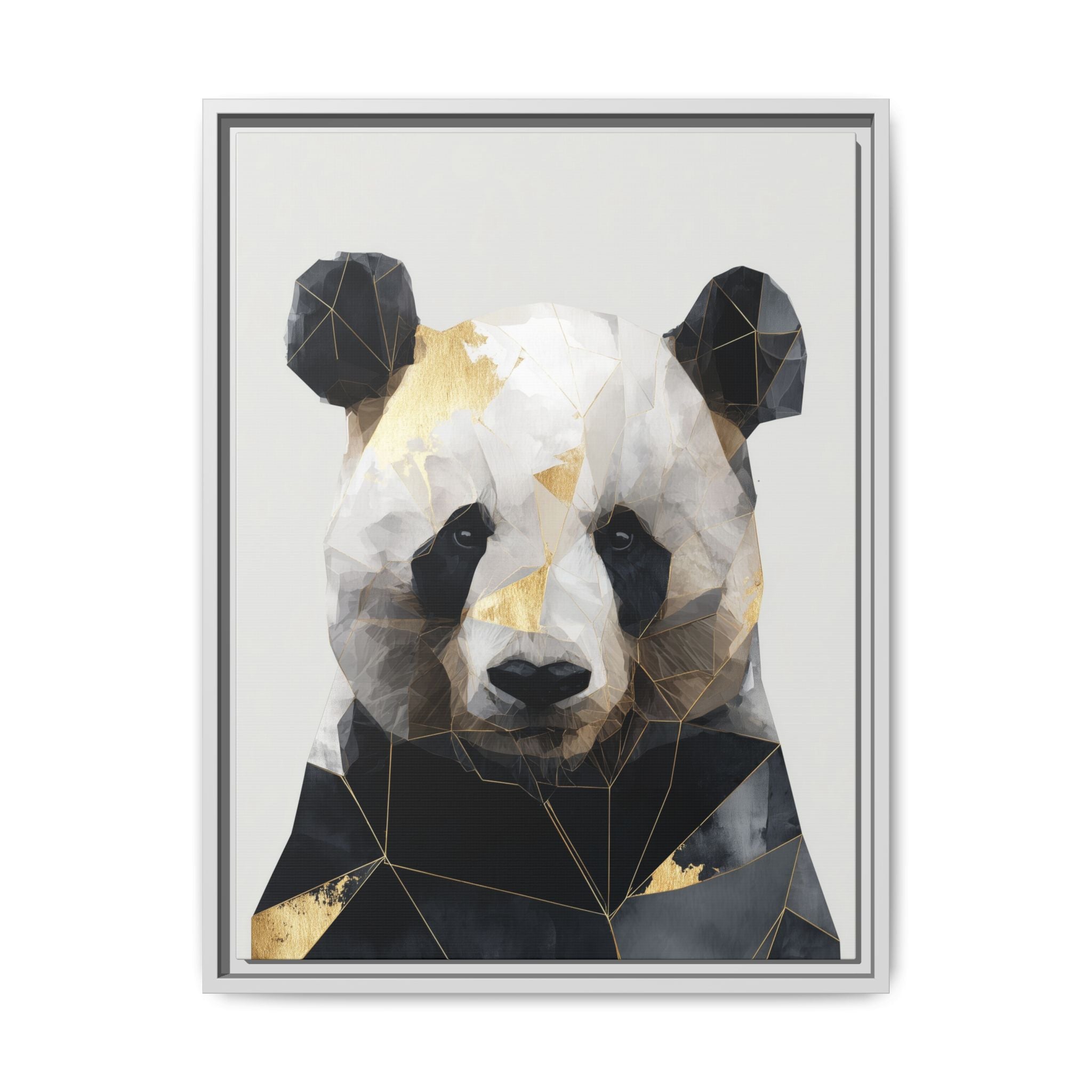 Fractal Panda: Geometric Digital Art, Low Poly Wildlife Portrait   |  Personalized & Custom Orders Available