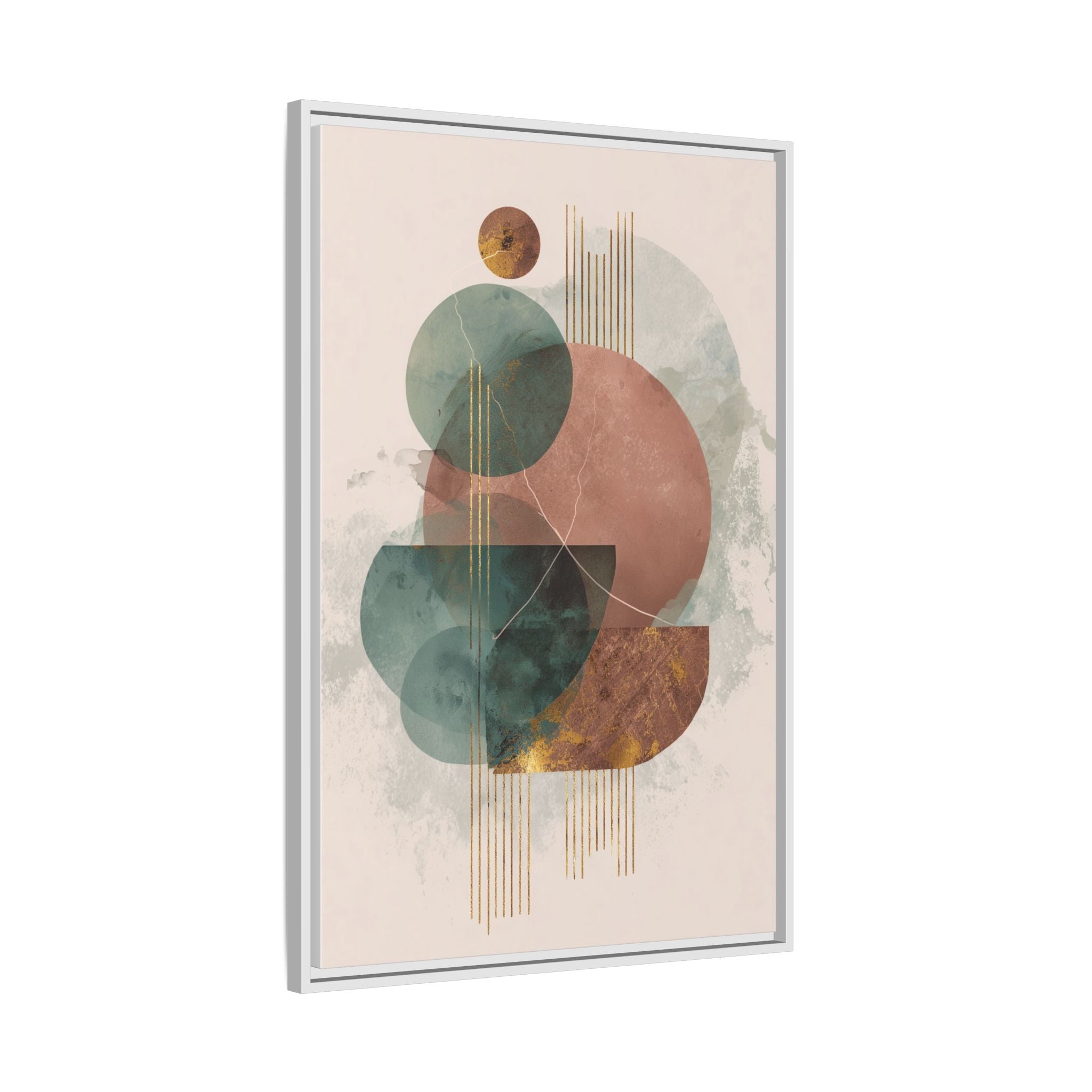 Translucent Geometries: Abstract Circles, Mid-Century Minimalism, Watercolor Layers   |   Custom Orders Accepted