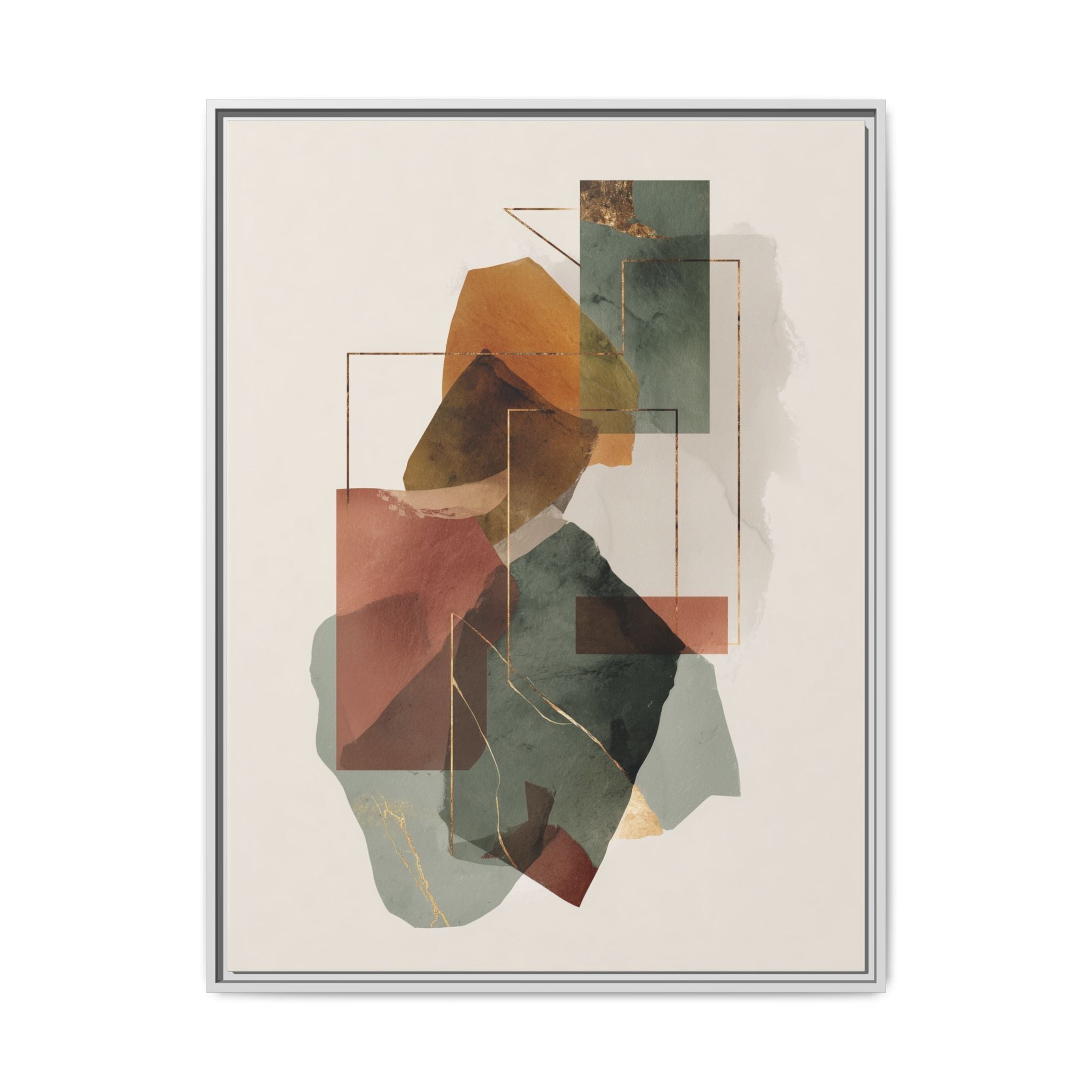 Harmonic Geometries: Architectural Abstraction, Earthy Palette, Minimalist Composition   |   Custom Orders Accepted