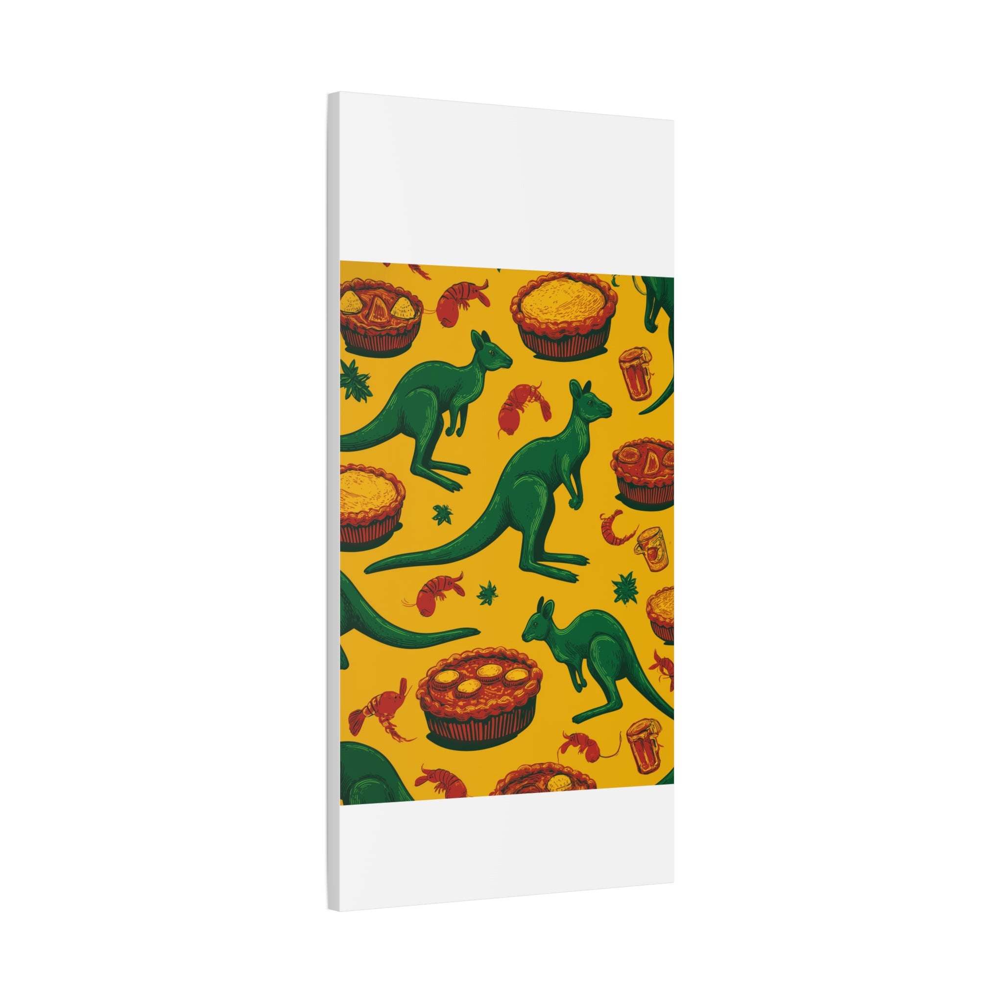 Kangaroo Canvas Wall Art, Vibrant Animal Decor, Unique Gift for Nature Lovers, Fun Kitchen Wall Hanging, Australian Themed Art