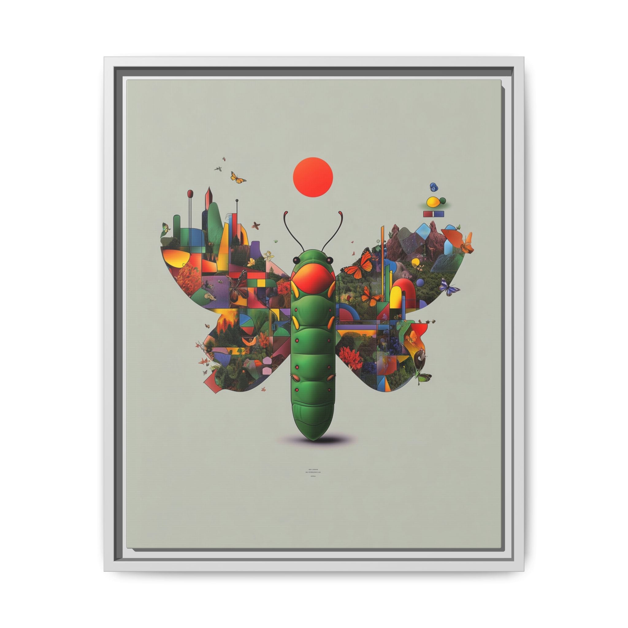 Metamorphosis of Geometry: Digital Nature Mosaic, Surreal Butterfly Landscape   |    Custom Orders Available