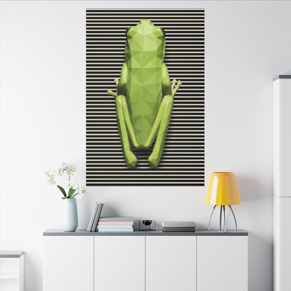Geometric Frog: Low-Poly Design, Digital Art Amphibian   |    Custom Orders Available