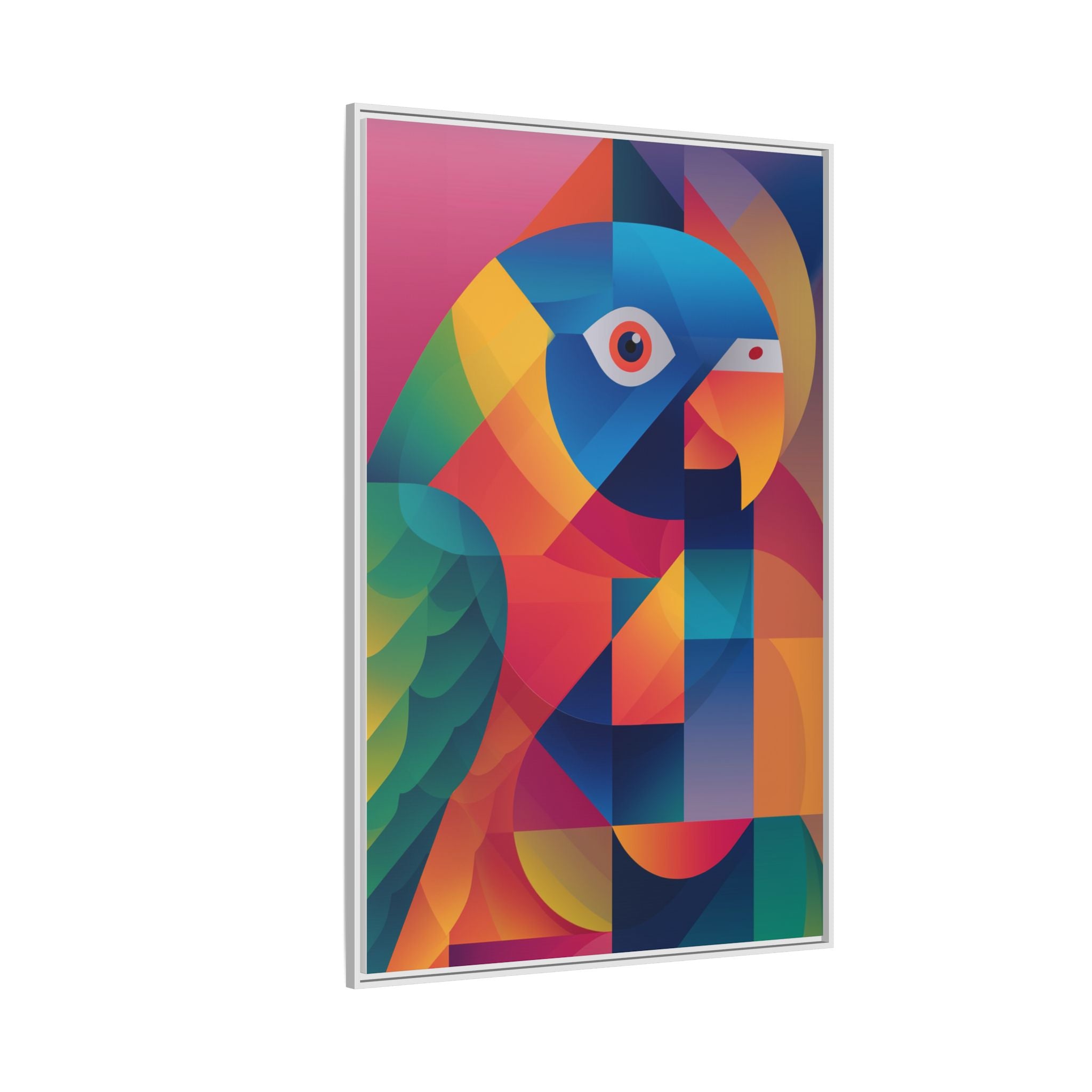 Prismatic Parrot: Cubist Deconstruction, Geometric Color Explosion   |  Personalized & Custom Orders Available
