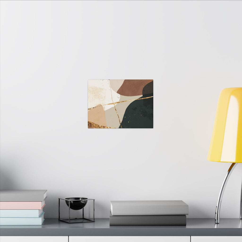 Canvas Print, Abstract Earthy Gold Wall Art, Modern Designer Home Decor, Stretched Matte Canvas; Thick, Multi-Size, Office Decor