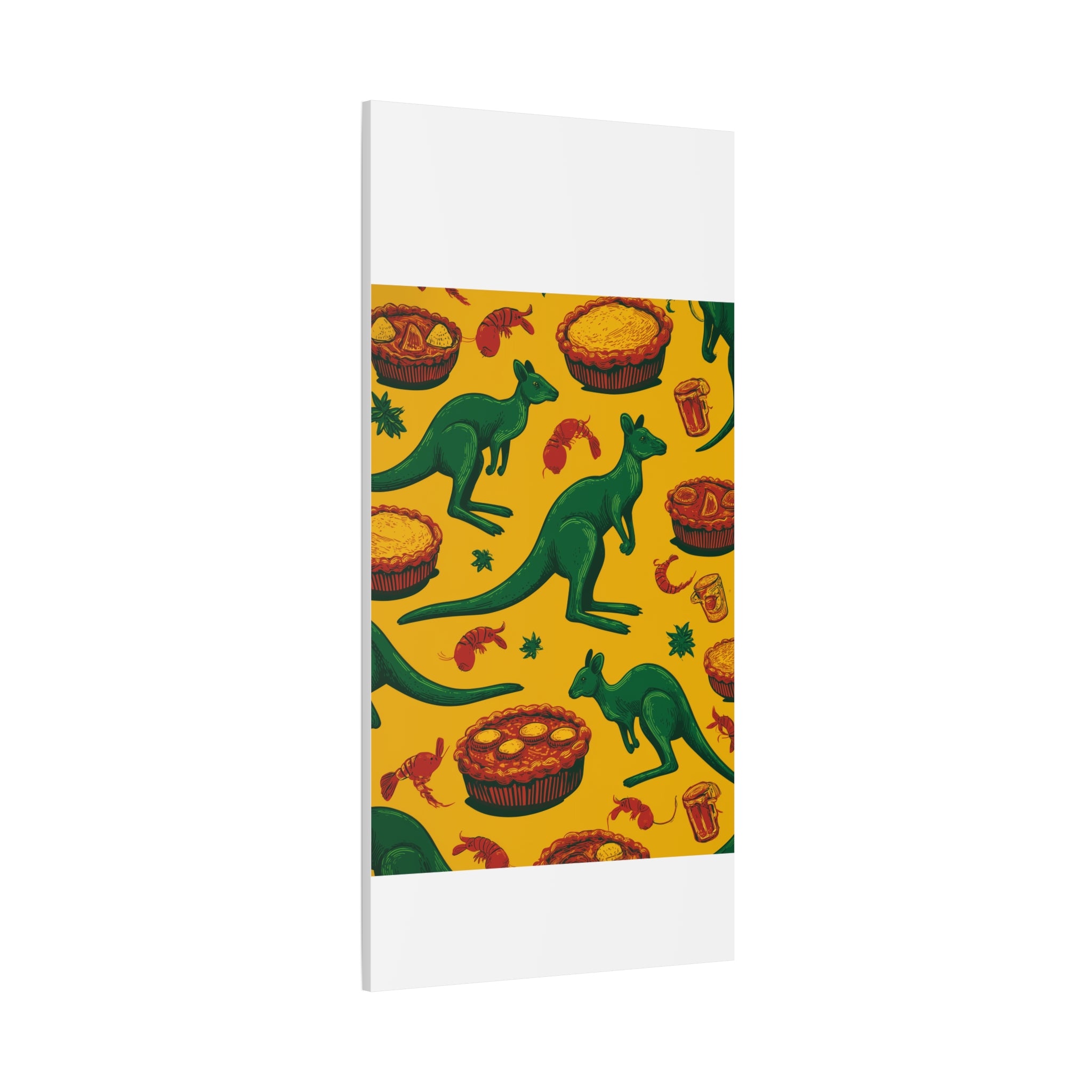 Kangaroo Canvas Wall Art, Vibrant Animal Decor, Unique Gift for Nature Lovers, Fun Kitchen Wall Hanging, Australian Themed Art