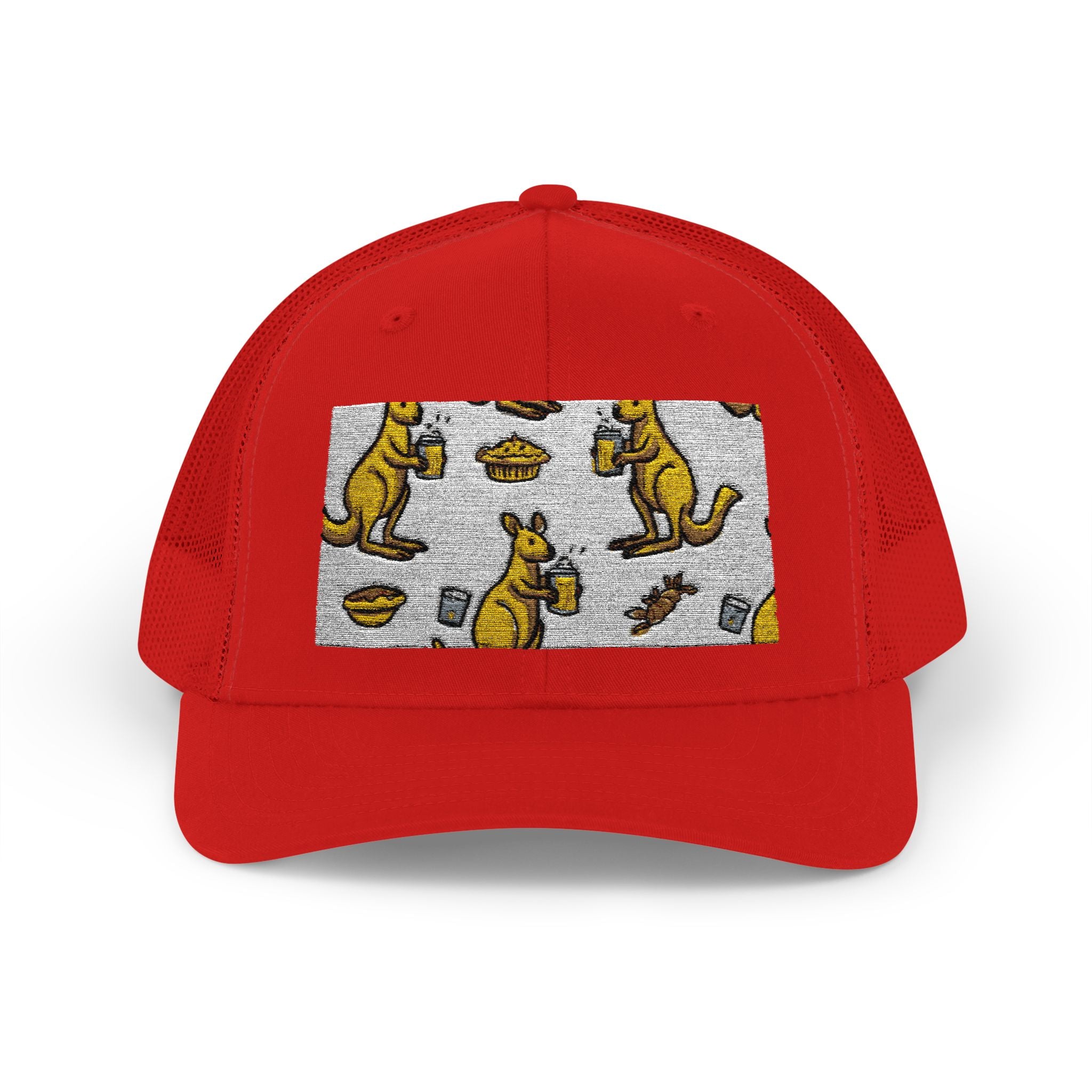 Kangaroo Pattern Snapback Cap, Fun Trucker Hat, Casual Summer Accessory, Gift for Animal Lovers, Unique Outdoor Wear