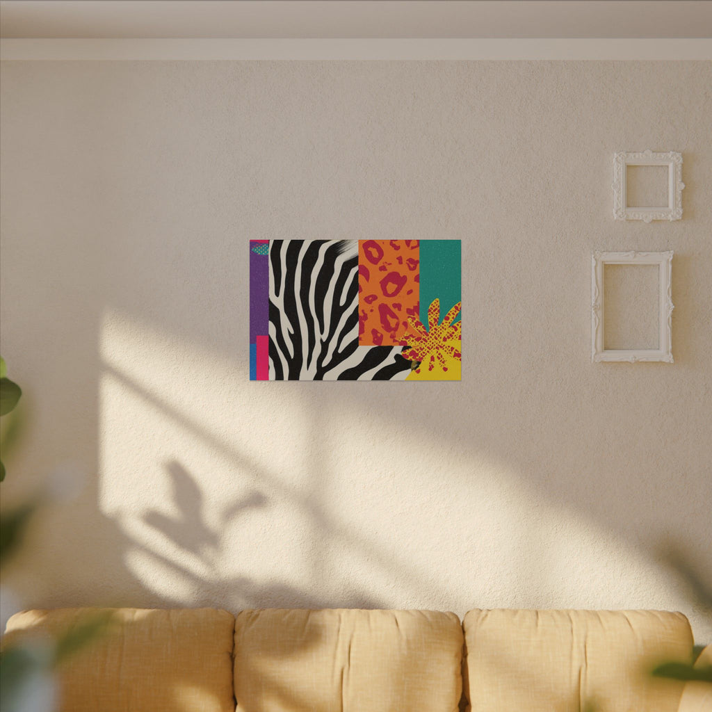 Copy of Pop Geometry: Zebra Leopard Fusion, Geometric Color Block, Modern Abstract Design   |   Custom Orders Accepted