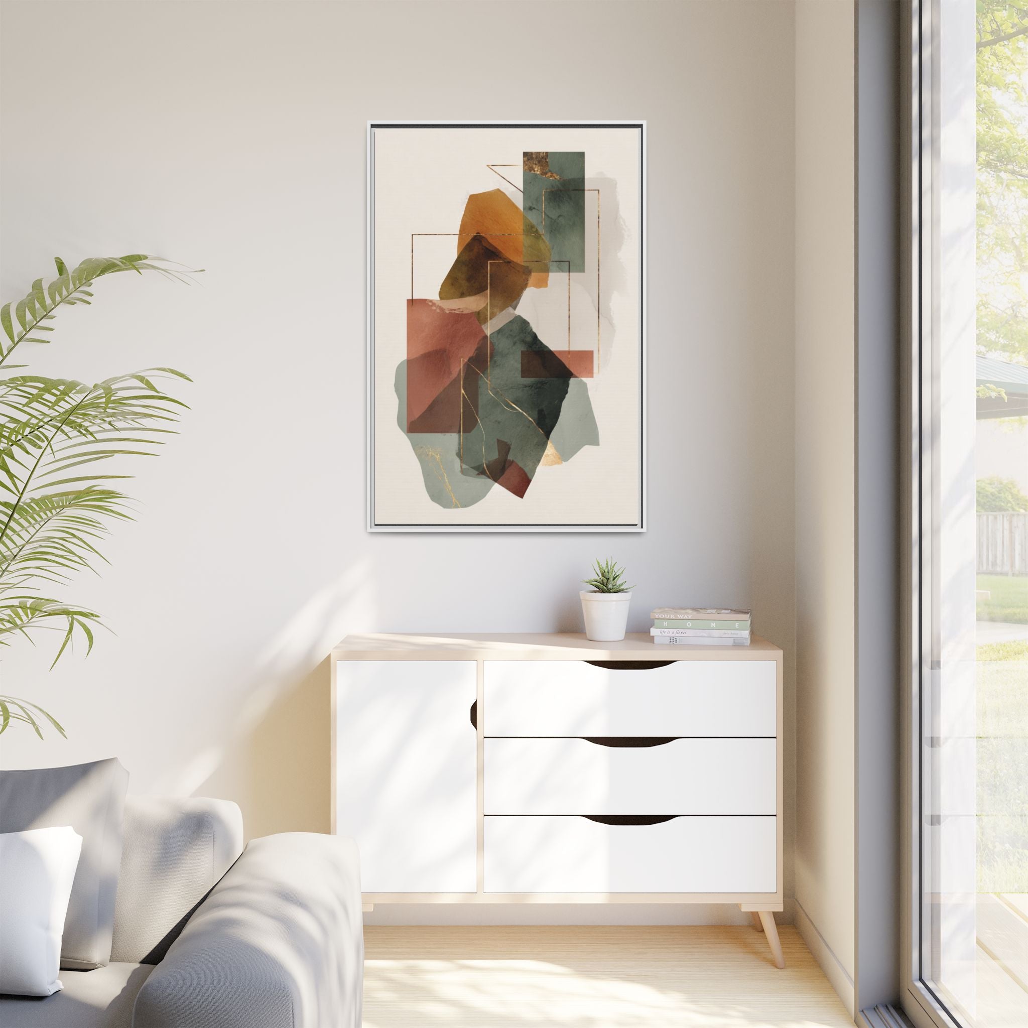 Harmonic Geometries: Architectural Abstraction, Earthy Palette, Minimalist Composition   |   Custom Orders Accepted