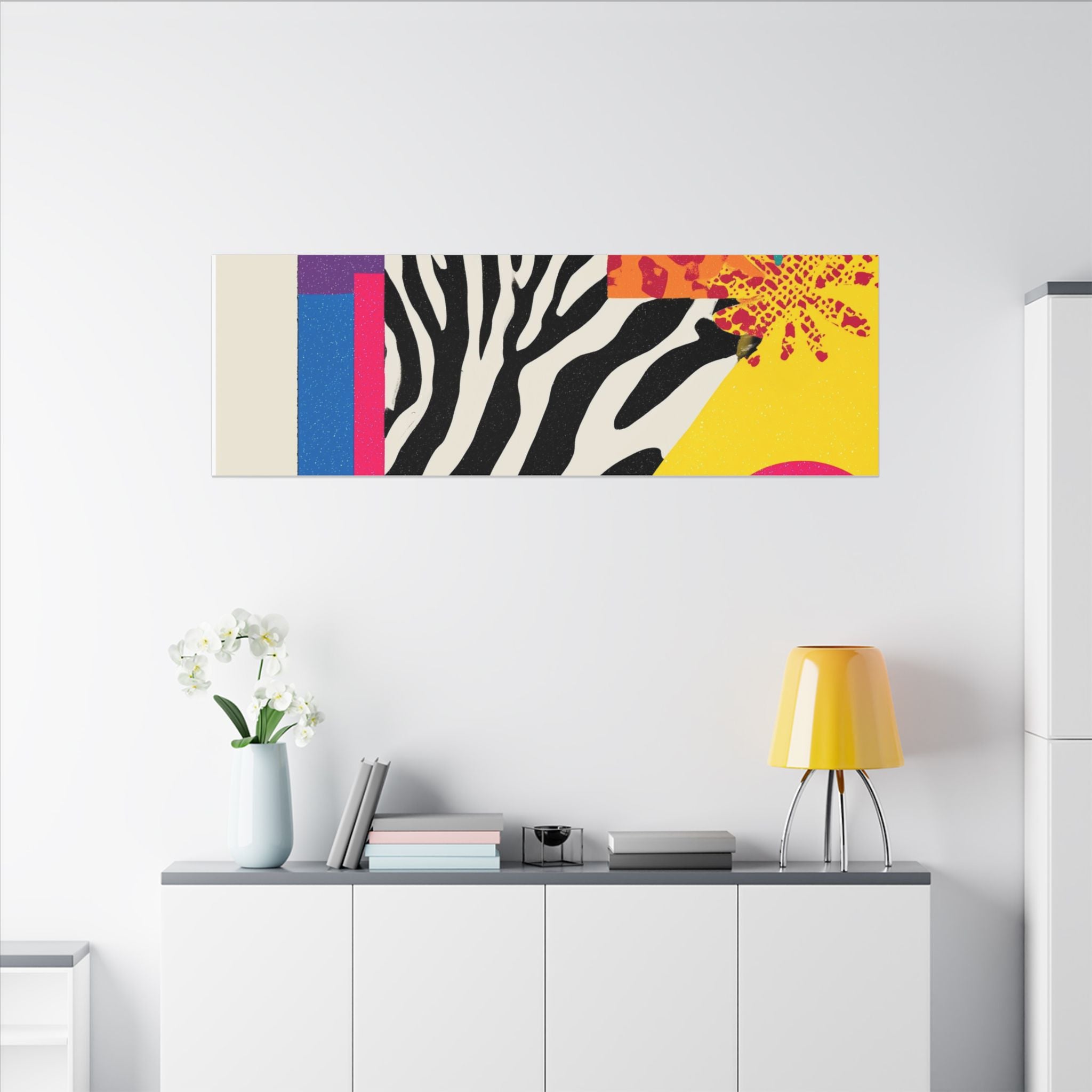 Copy of Pop Geometry: Zebra Leopard Fusion, Geometric Color Block, Modern Abstract Design   |   Custom Orders Accepted