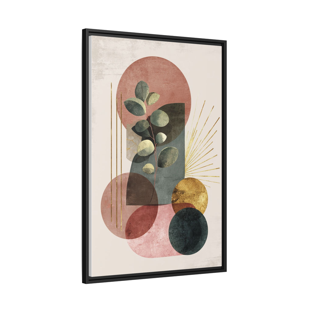 Botanical Geometric Symphony: Eucalyptus Harmony, Metallic Intersections, Modern Earth Tones   |   Custom Orders Accepted