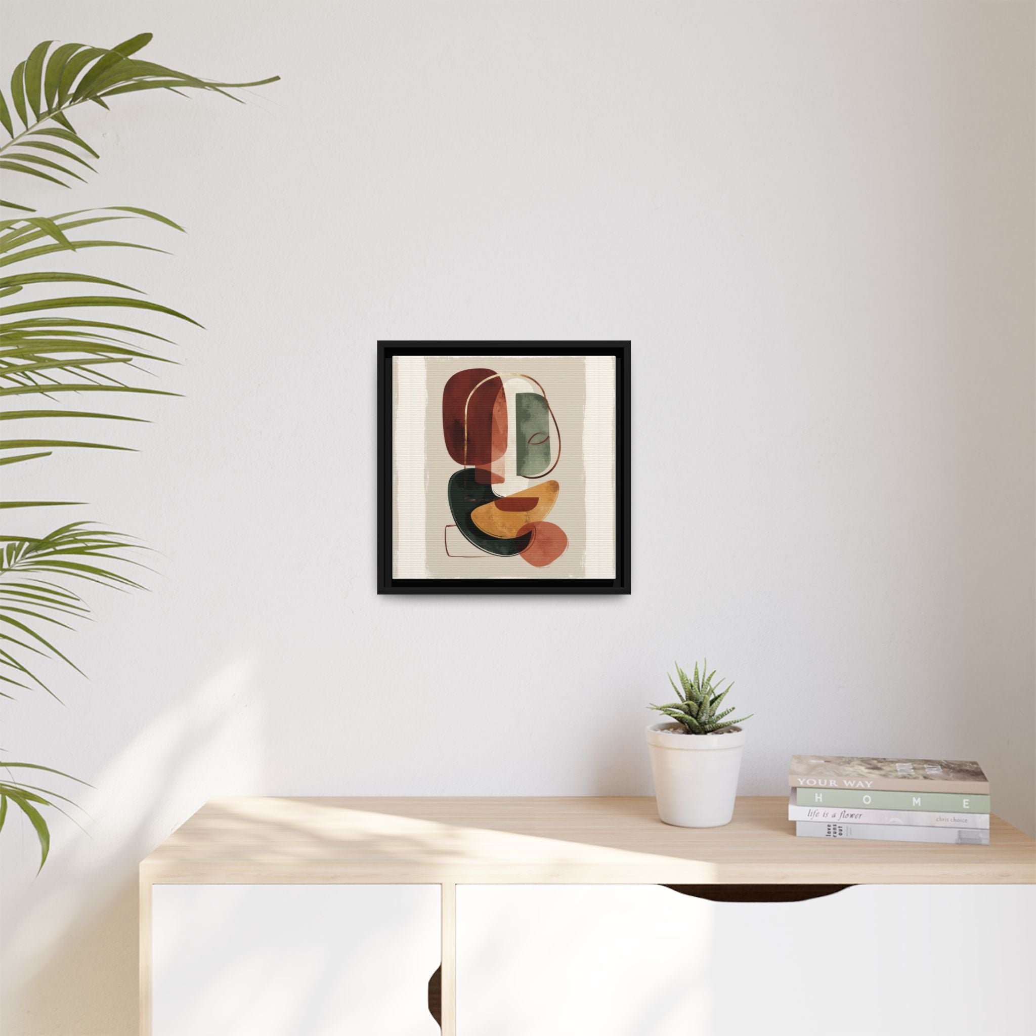 Layered Geometries: Mid-Century Modern Composition, Organic Abstract Design, Translucent Intersecting Shapes   |   Custom Orders Accepted