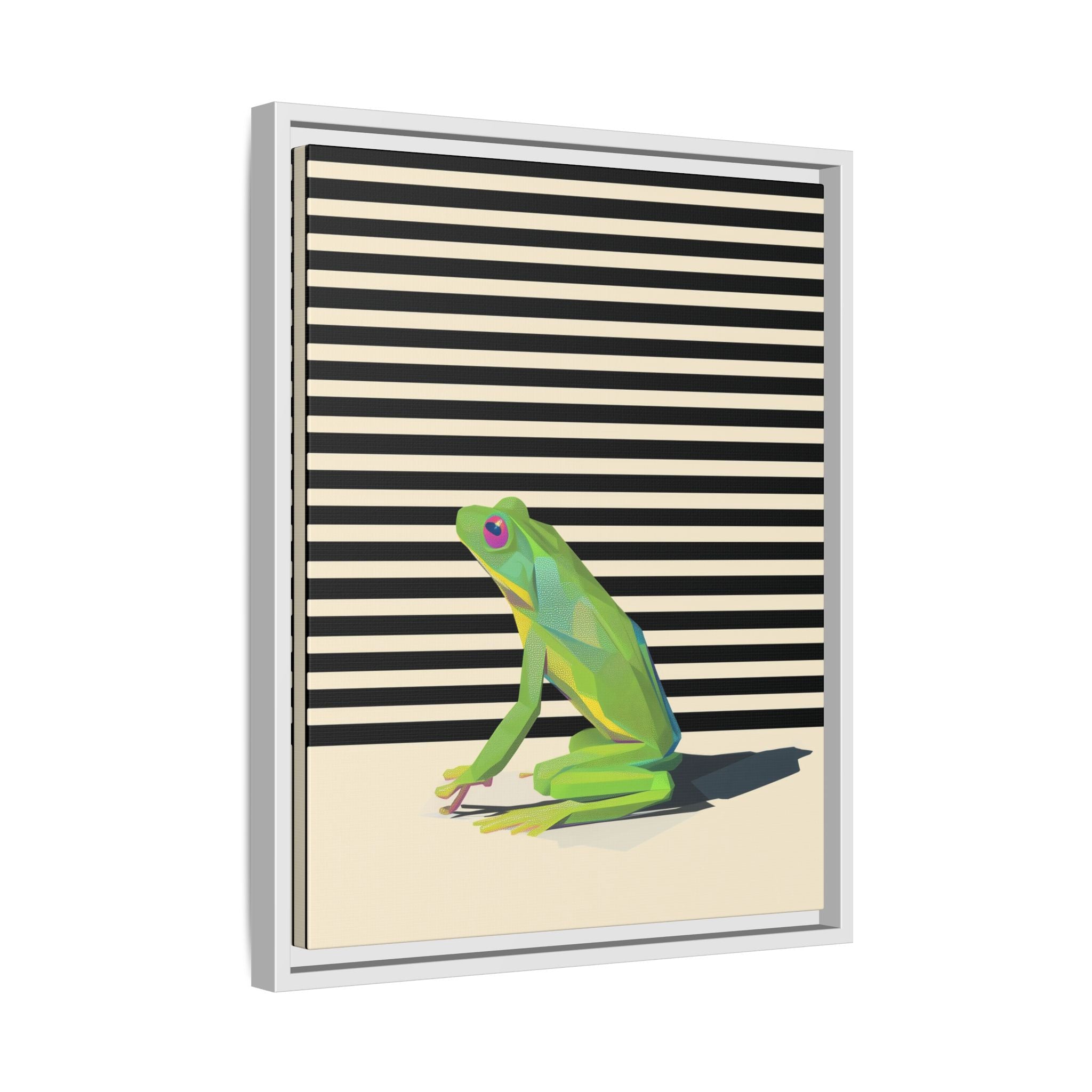 Geometric Frog Persona: Modern Wildlife Illustration, Vibrant Graphic Design   |  Personalized & Custom Orders Available
