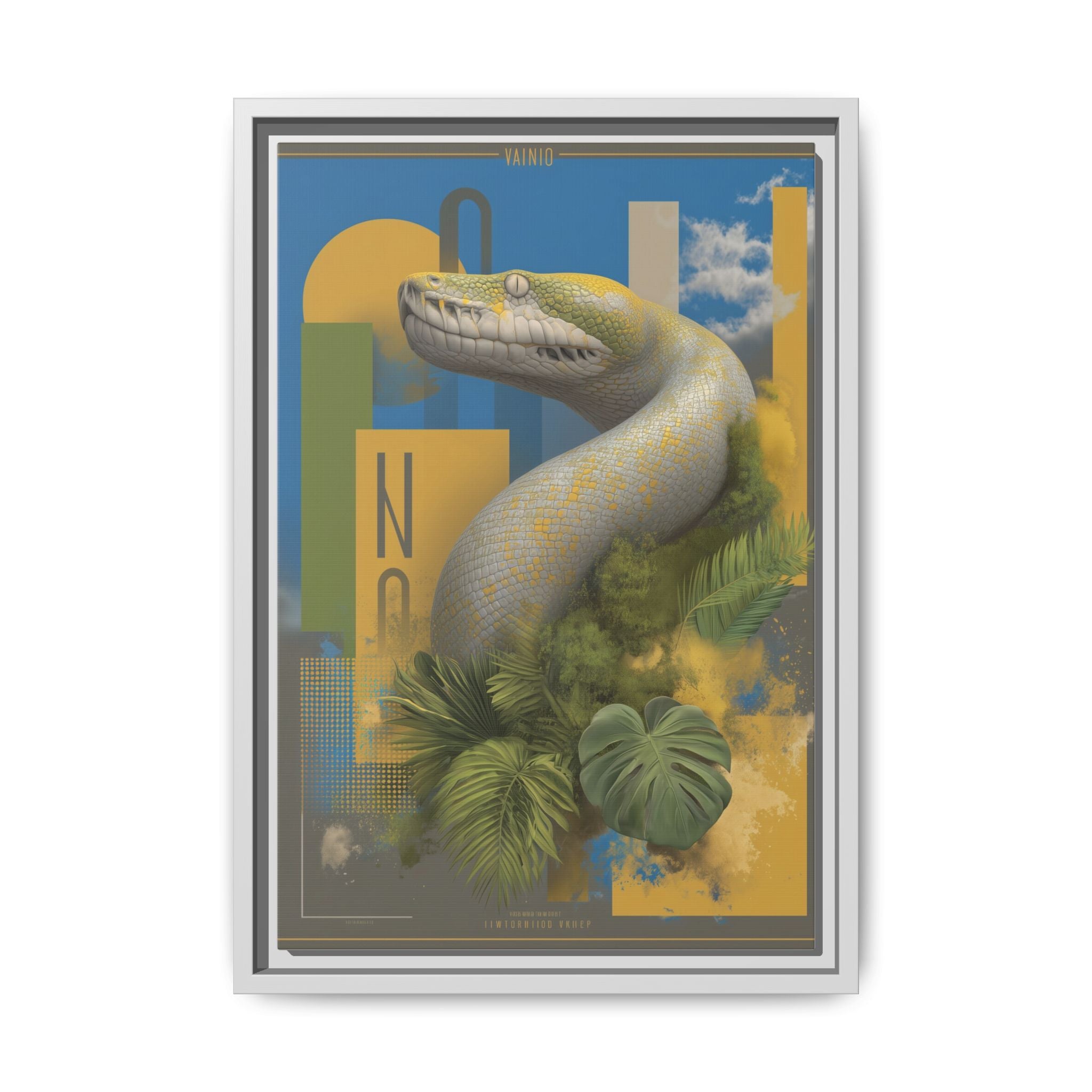 Serpent's Geometry: Tropical Realism, Digital Wildlife Composition   |    Custom Orders Available