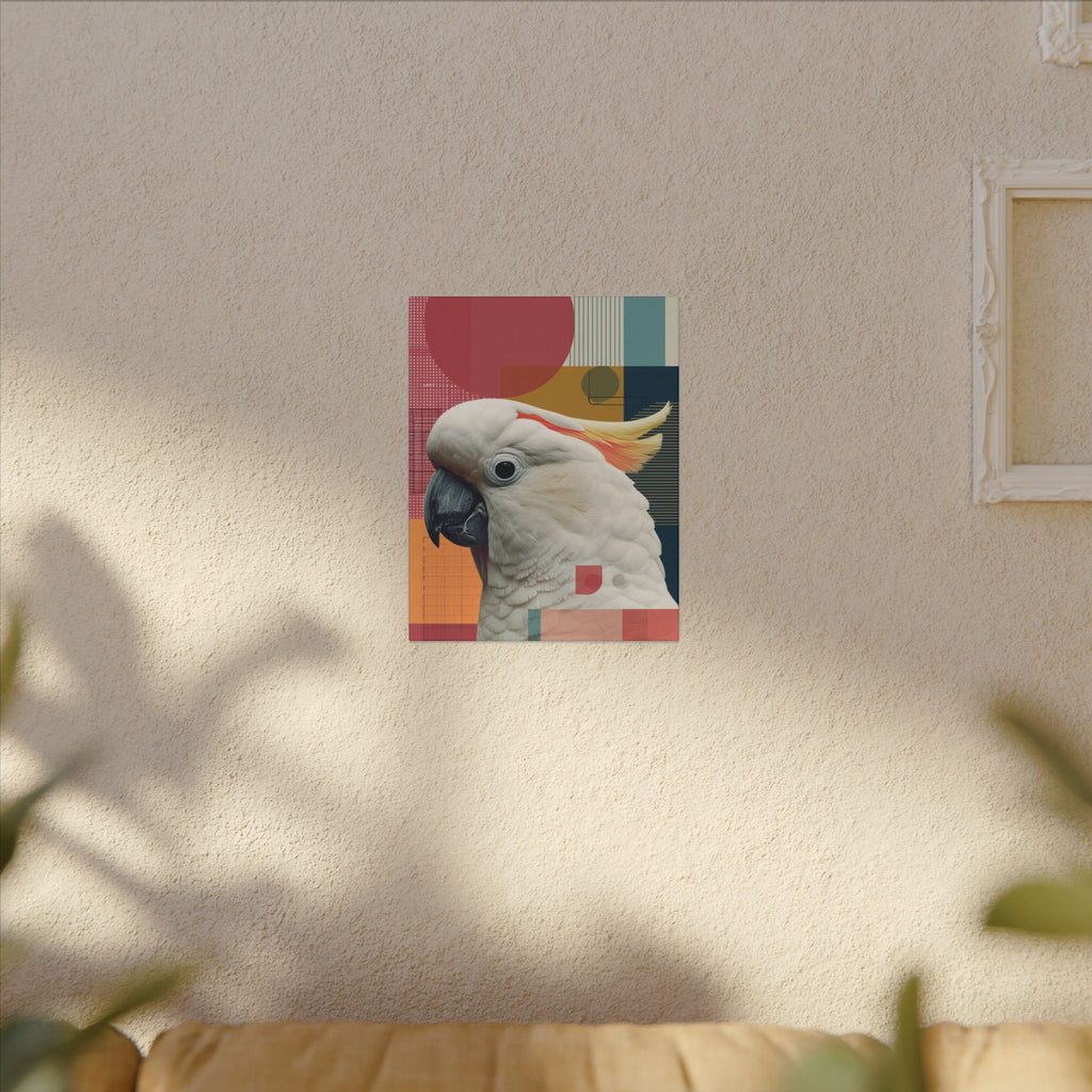 Crest of Elegance: Geometric Wildlife Portrait, Contemporary Avian Art   |    Custom Orders Available