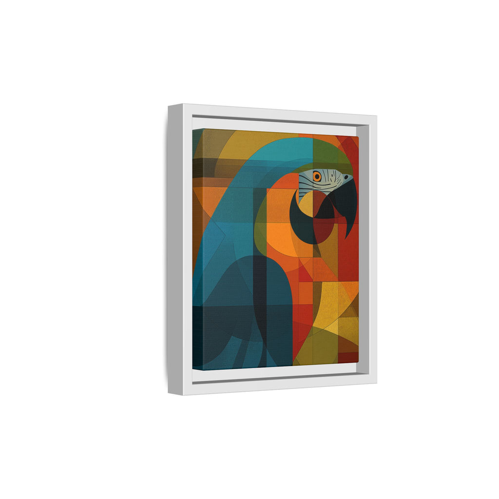 Prismatic Parrot Framed Print : Cubist Digital Geometry, Modernist Color Fragmentation   |  Personalized & Custom Orders Available