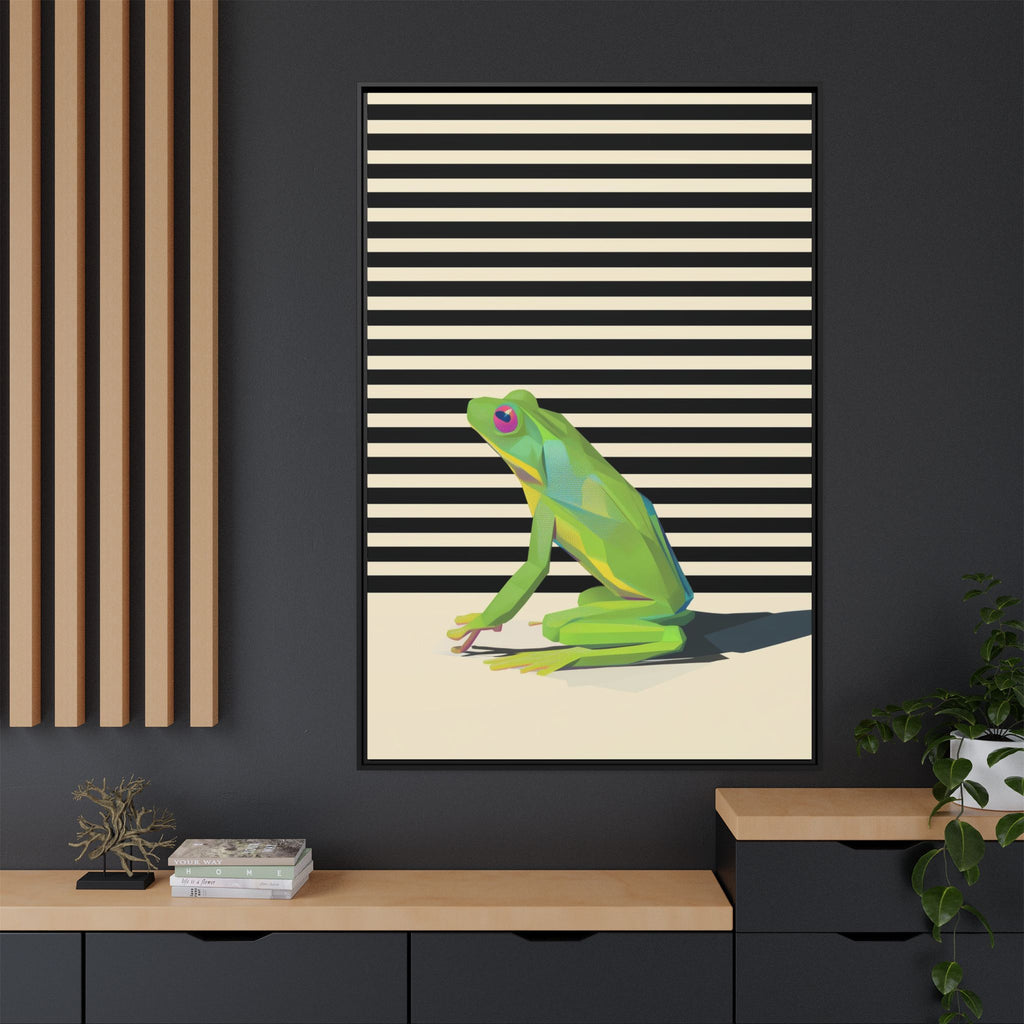 Geometric Amphibian: Stylized Frog Design, Modern Minimalist Art Print   |    Custom Orders Available