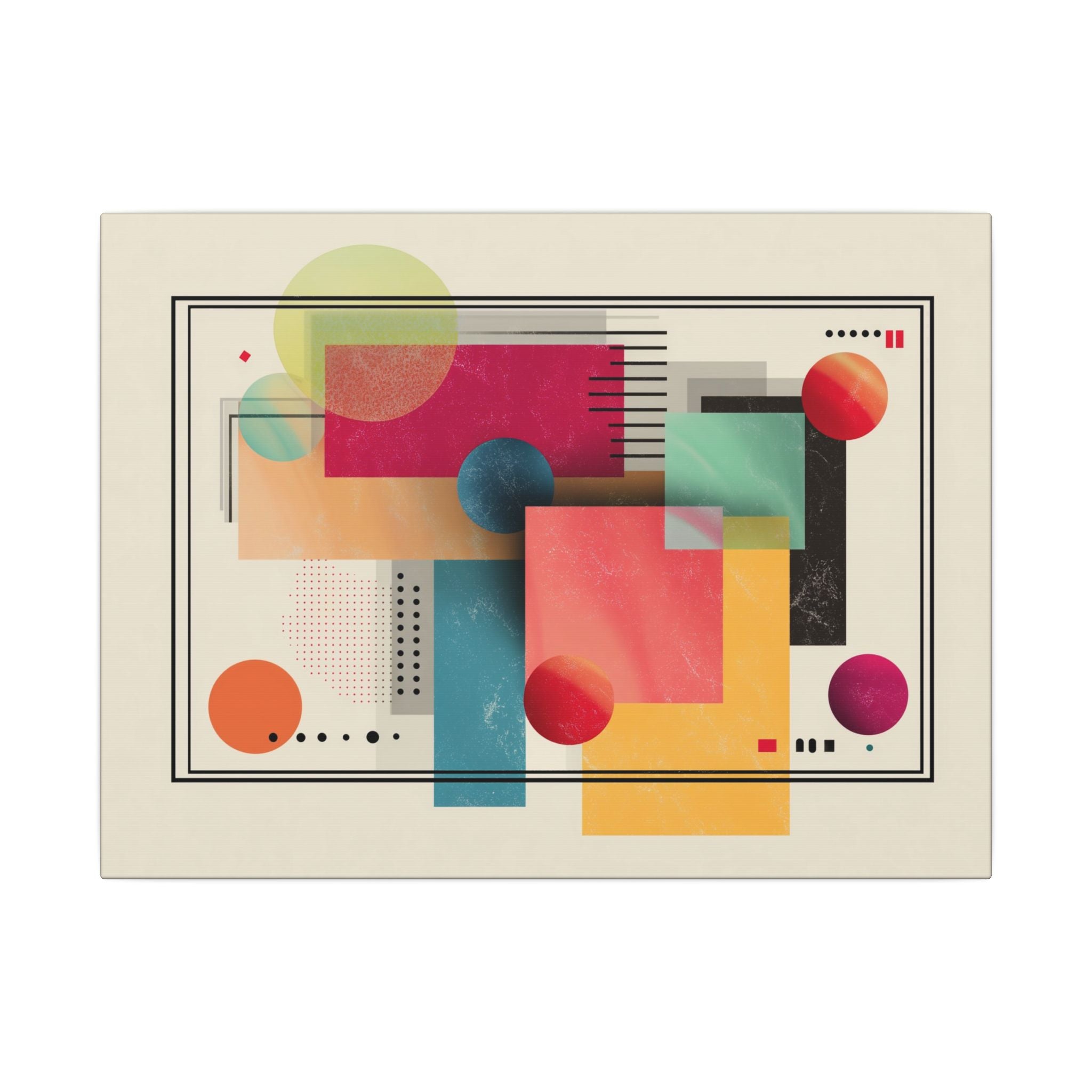 Geometric Dynamism: Bauhaus Abstraction, Translucent Shapes, Modernist Composition   |   Custom Orders Accepted