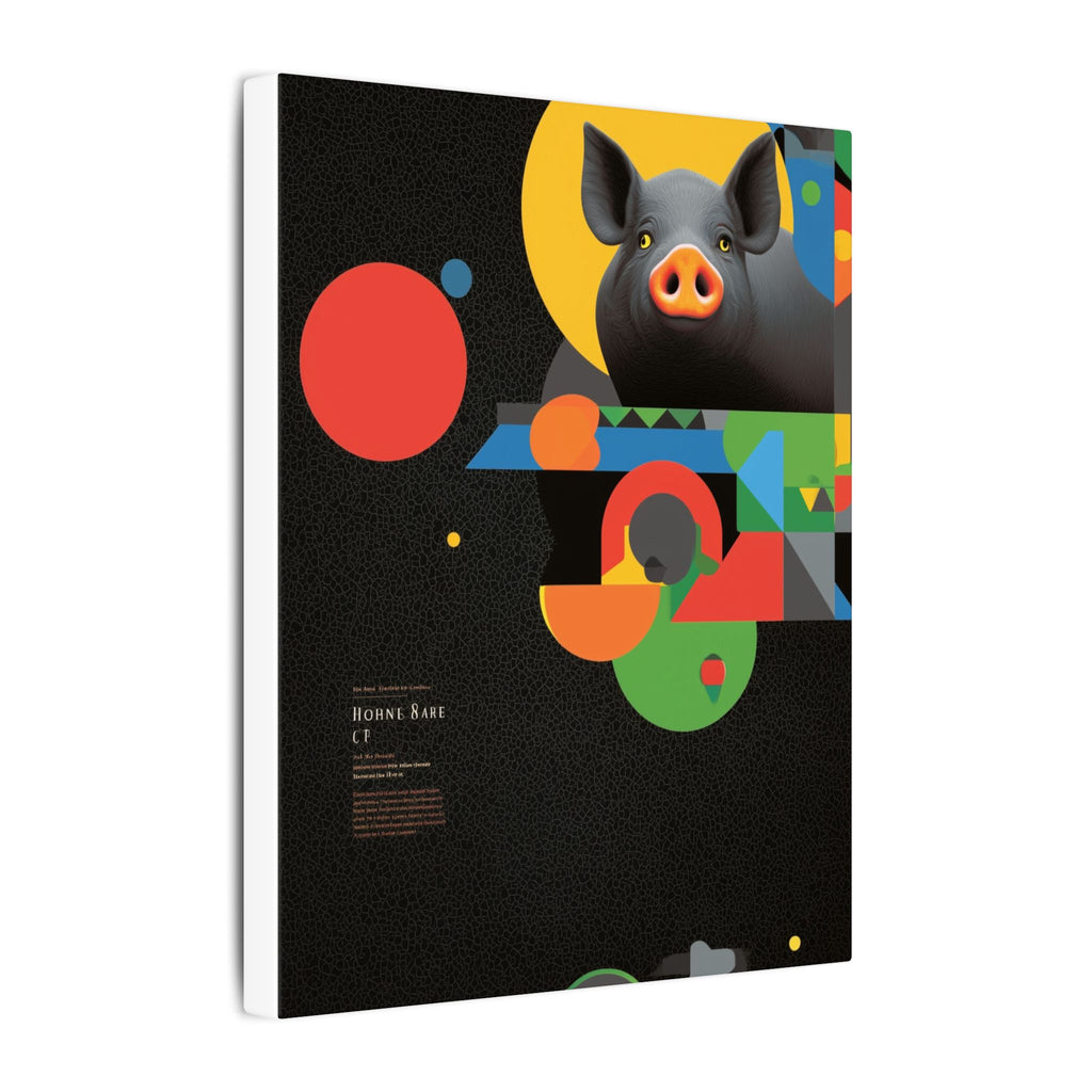 Geometric Pig Odyssey: Abstract Graphic Design Poster, Avant-Garde Animal Art   |    Custom Orders Available