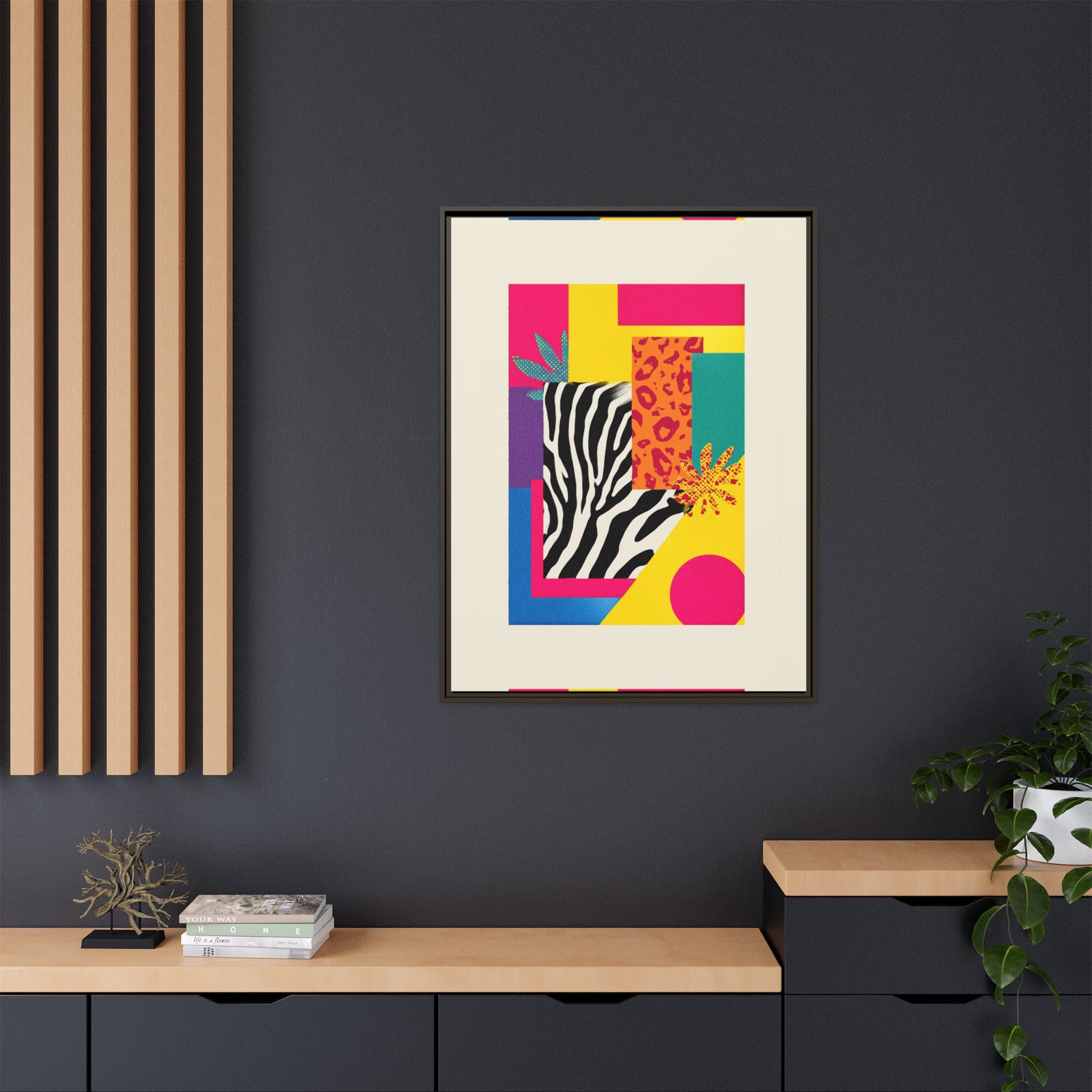 Zebra Stripes & Leopard Spots: 80s Pop Art Design, Memphis Style Graphic, Geometric Color Block Pattern   |   Custom Orders Accepted