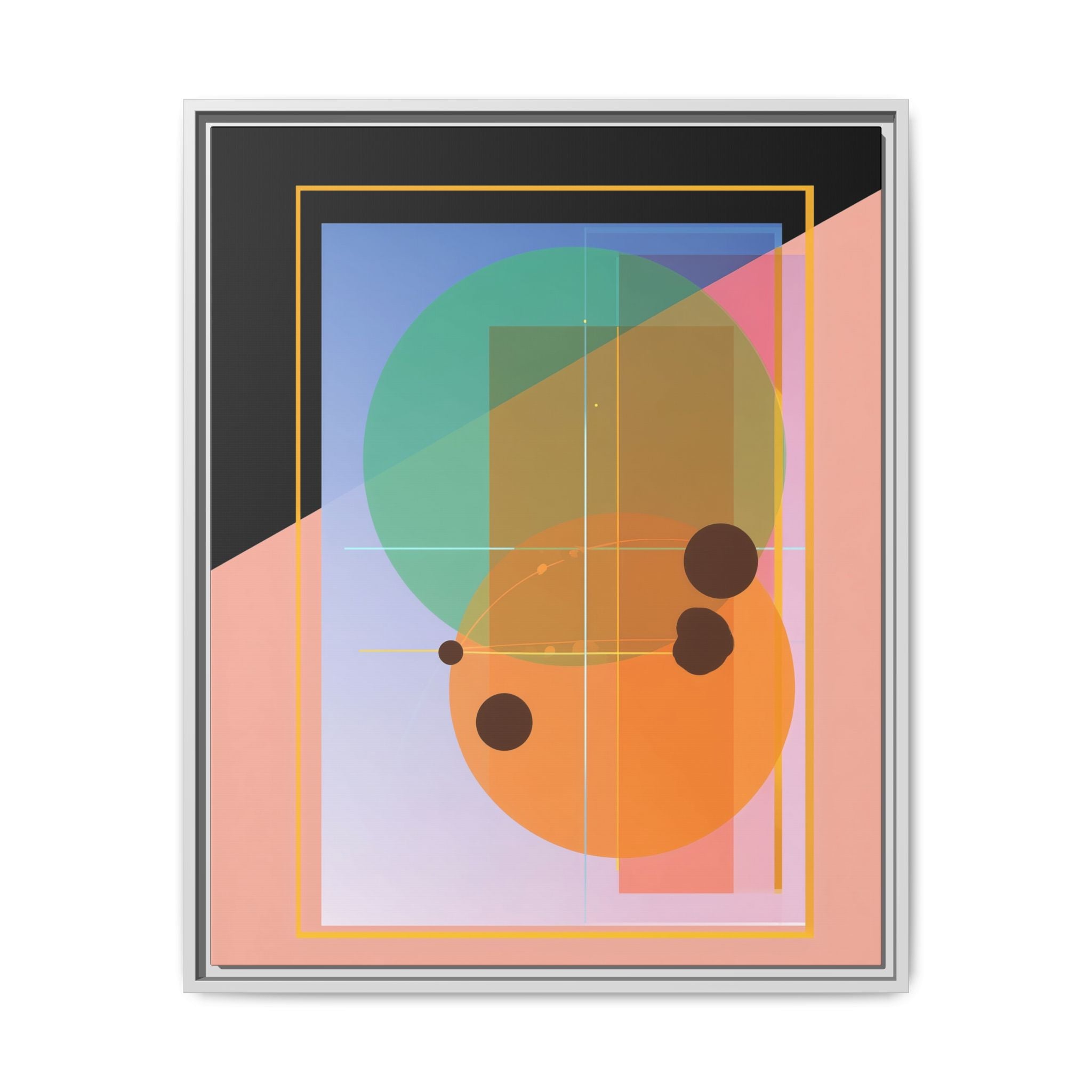 Geometric Harmony: Abstract Composition, Overlapping Shapes, Precision Design   |   Custom Orders Accepted