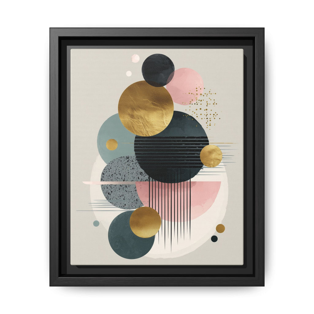 Geometric Harmony: Intersecting Circles, Mid-Century Modern Design, Abstract Metallic Composition   |   Custom Orders Accepted