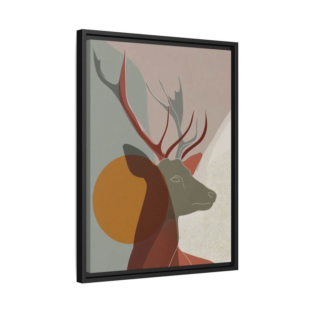 Rustic Reverie Framed Print : Minimalist Deer Profile, Contemporary Graphic Art Print   |  Personalized & Custom Orders Available