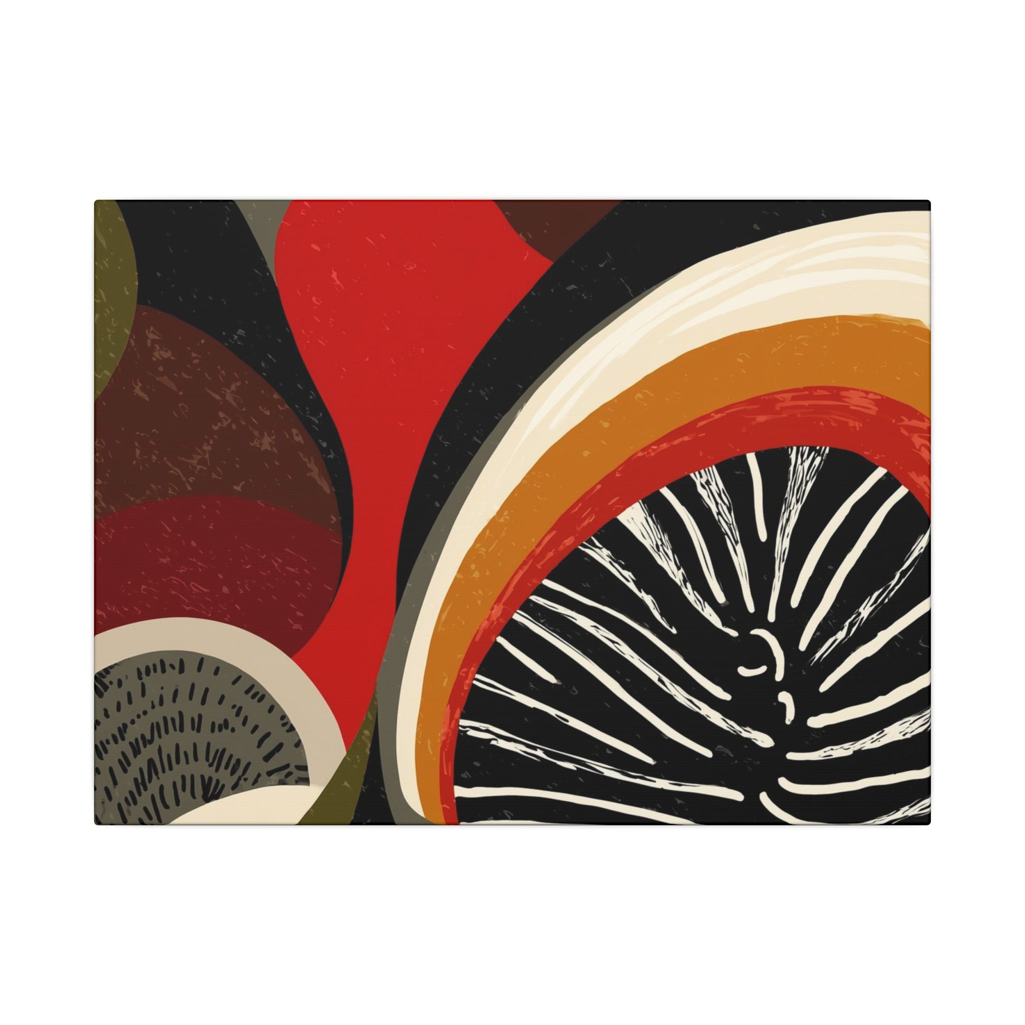 Harmonic Convergence: Organic Geometry, Mid-Century Modern Abstract, Earthy Palette Composition   |   Custom Orders Accepted