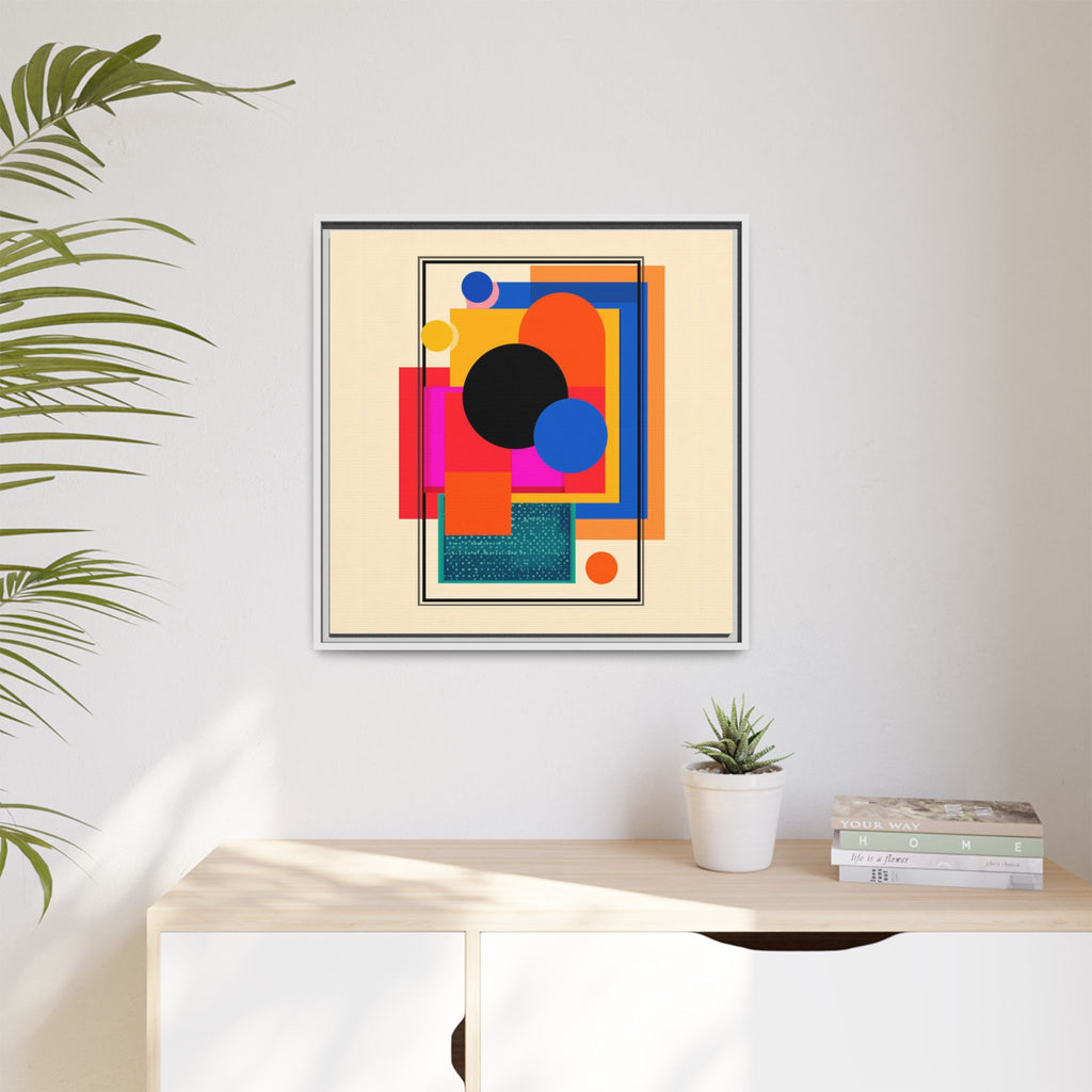 Geometric Harmony: Abstract Color Blocks, Mid-Century Modern Design, Minimalist Art Composition   |   Custom Orders Accepted