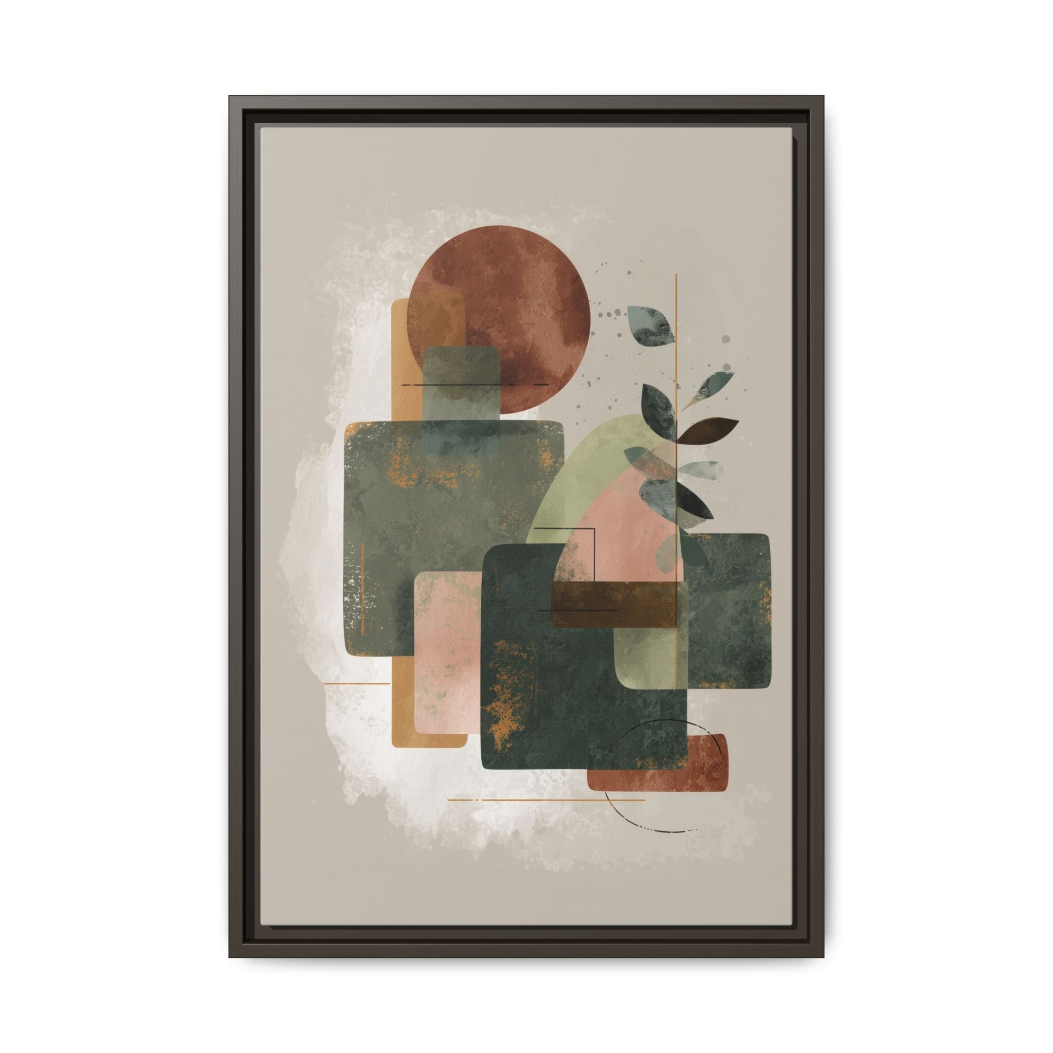 Geometric Harmony: Abstract Watercolor Composition, Mid-Century Modern Design, Organic Shapes   |   Custom Orders Accepted